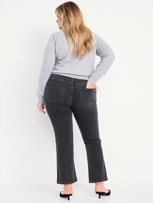 High-Waisted Vintage Crop Flare Jeans Product Image
