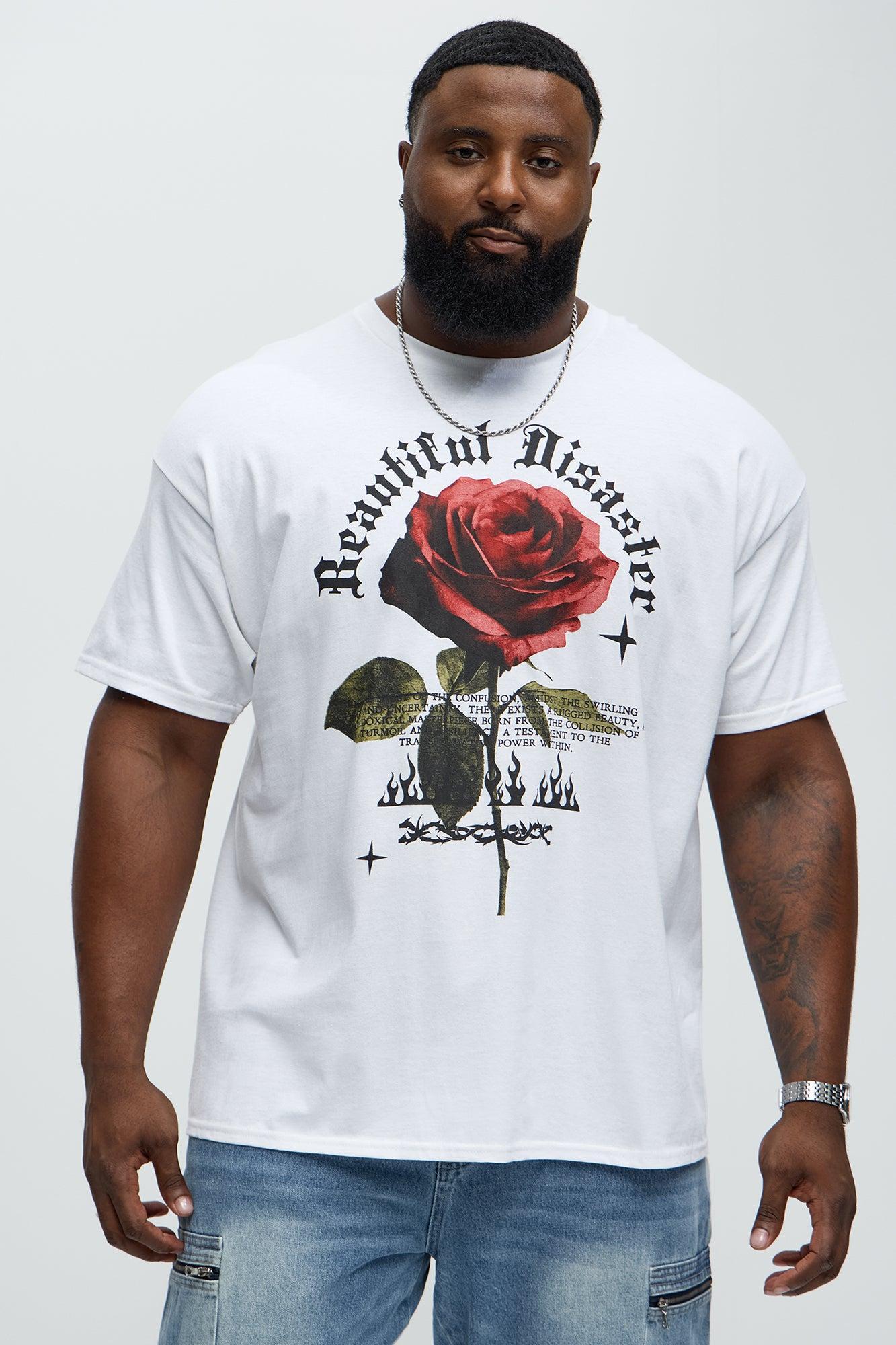 Roses And Wreckage Short Sleeve Tee - White Product Image