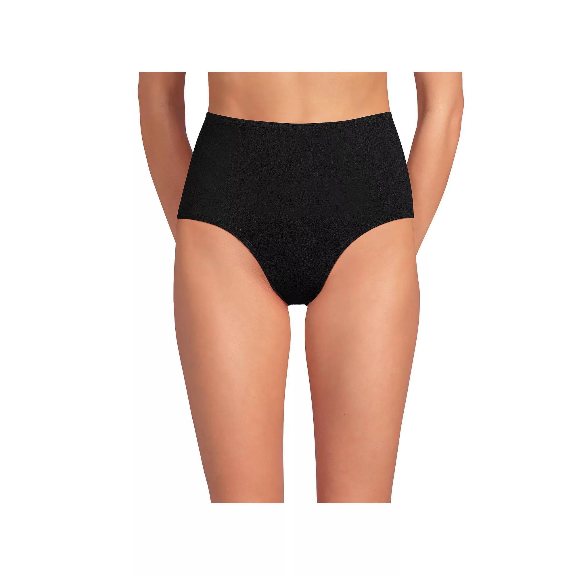 Women's Lands' End Sculpting Swim Bottoms, Size: 10, Green Petunia Product Image