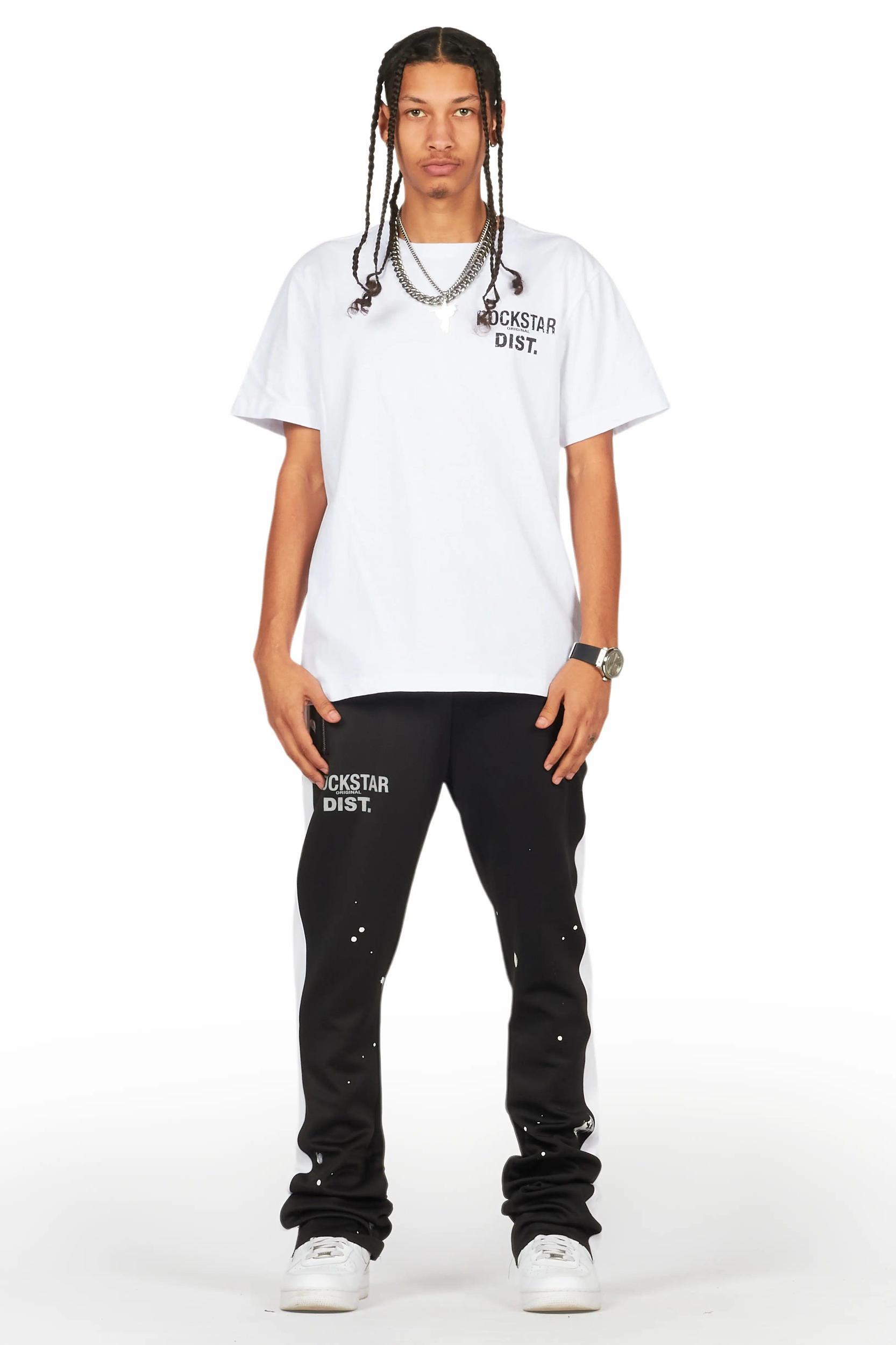 Arlo White/Black T-Shirt/Stacked Flare Track Set Male Product Image