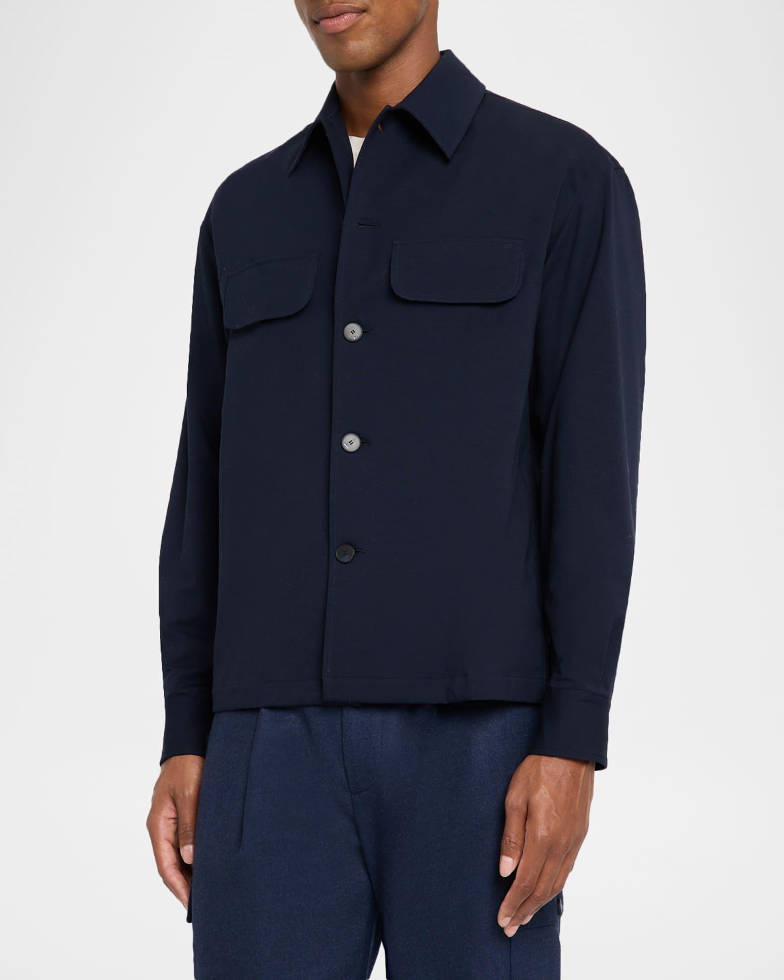 Men's Cotton Stretch Flap-Pocket Overshirt Product Image