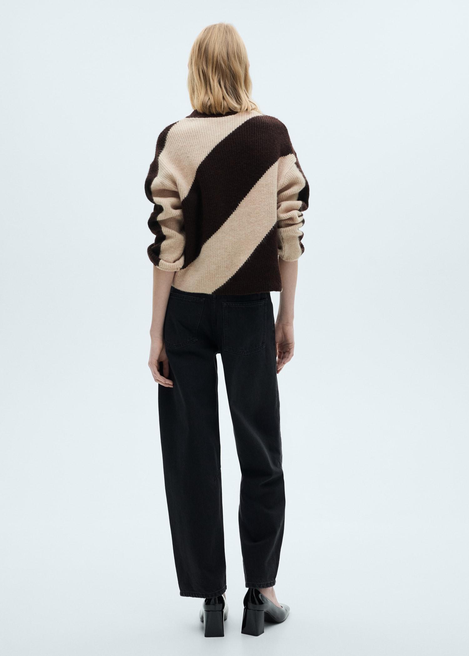 Knit striped sweater - Women | MANGO USA Product Image
