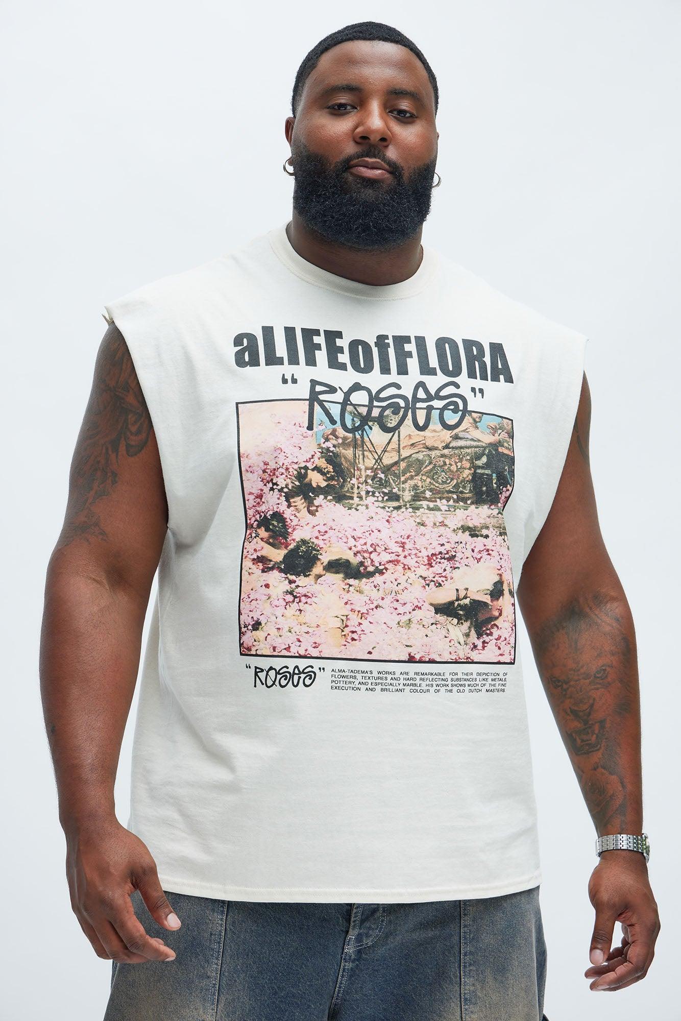 A Life Of Flora Sleeveless Tee - Tan Product Image