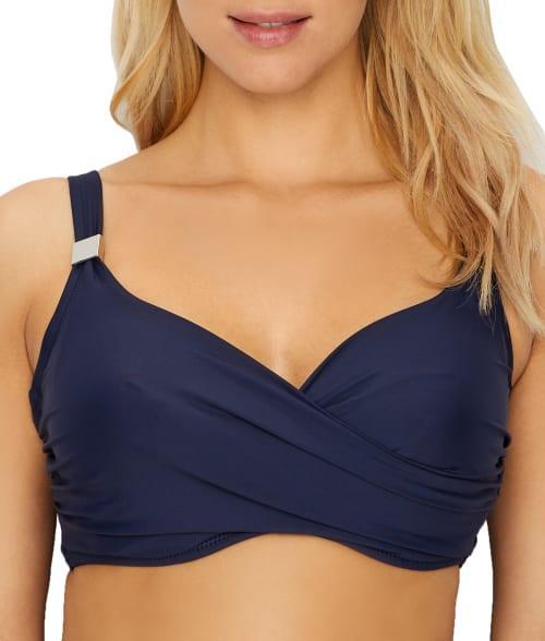 Womens Surplice Shirred Bikini Top Product Image