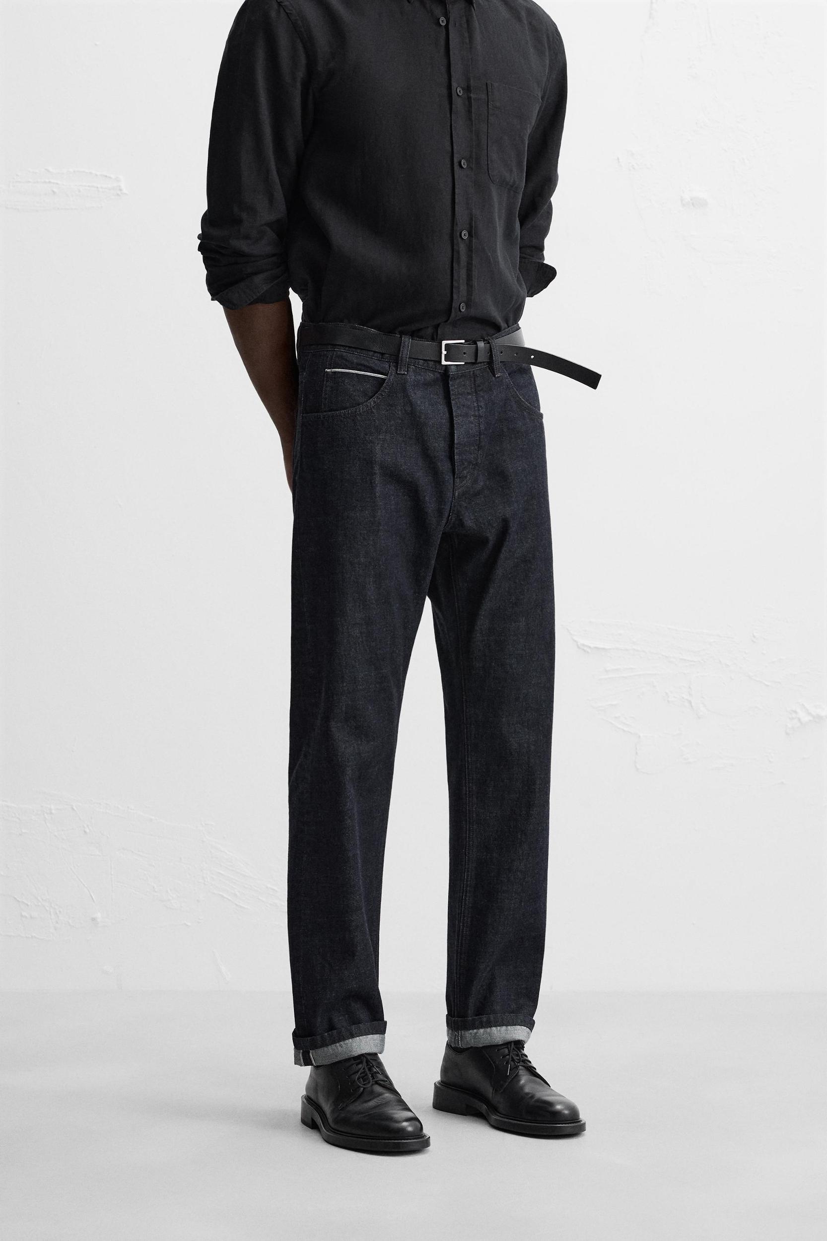 STRAIGHT FIT SELVEDGE JEANS Product Image