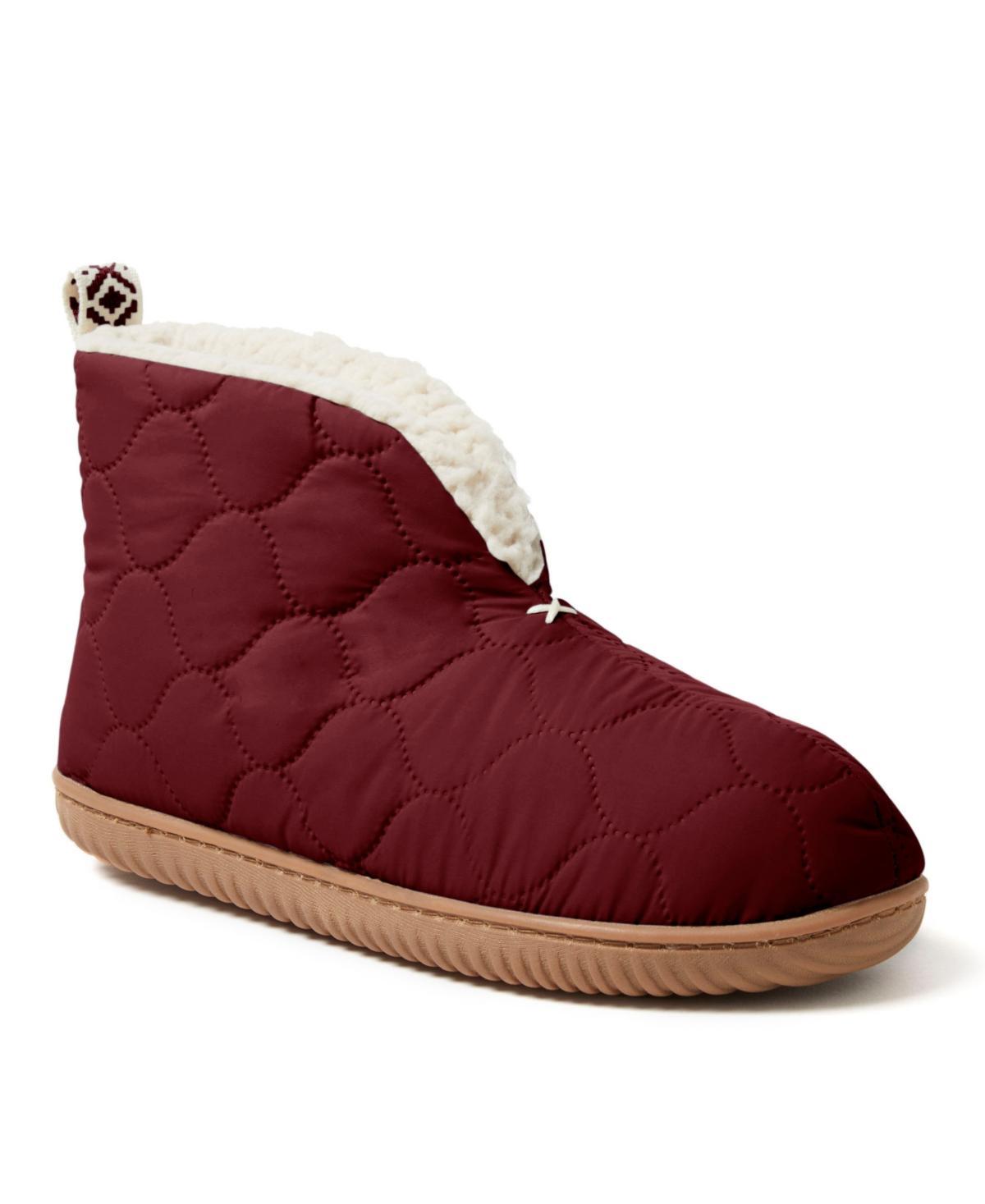 Dearfoams Warm Up Women's Ankle Boot Slippers, Size: Medium, Sangria Product Image