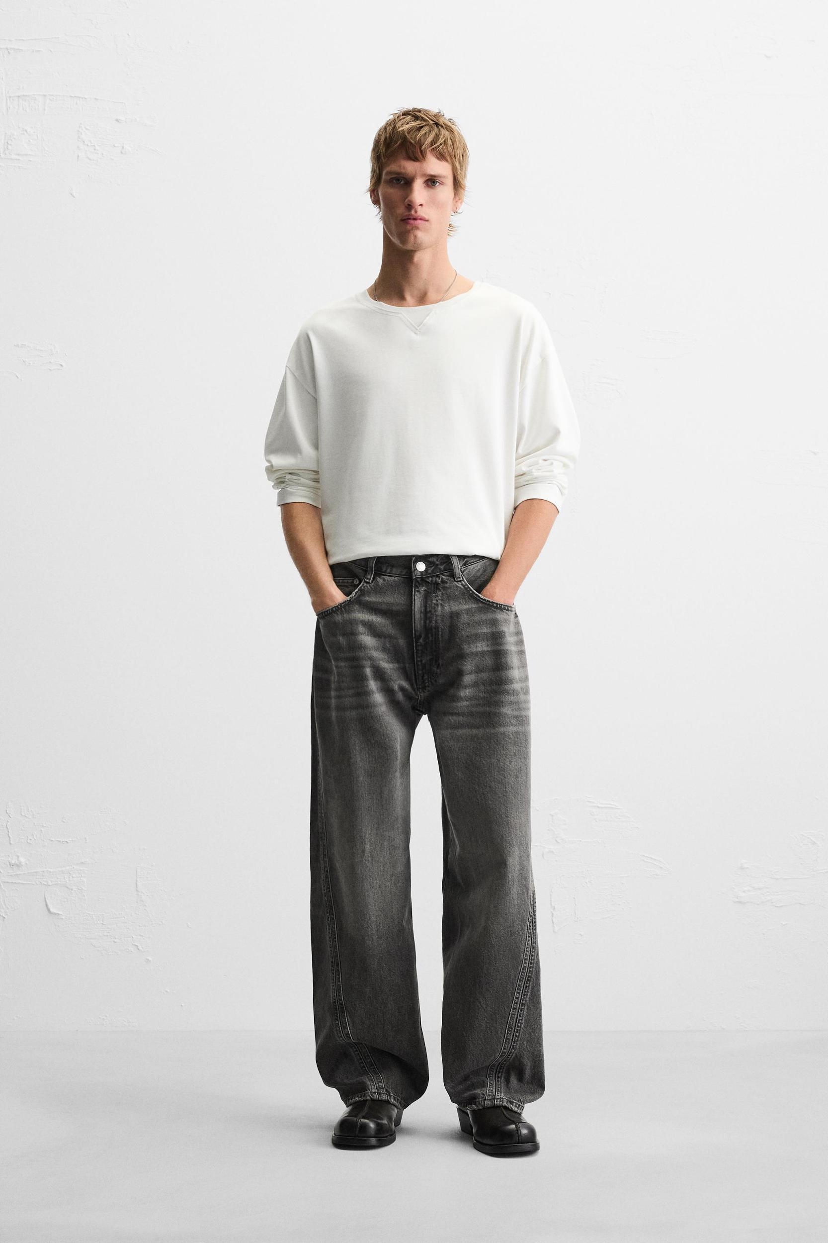 BAGGY FIT JEANS WITH SEAMS Product Image