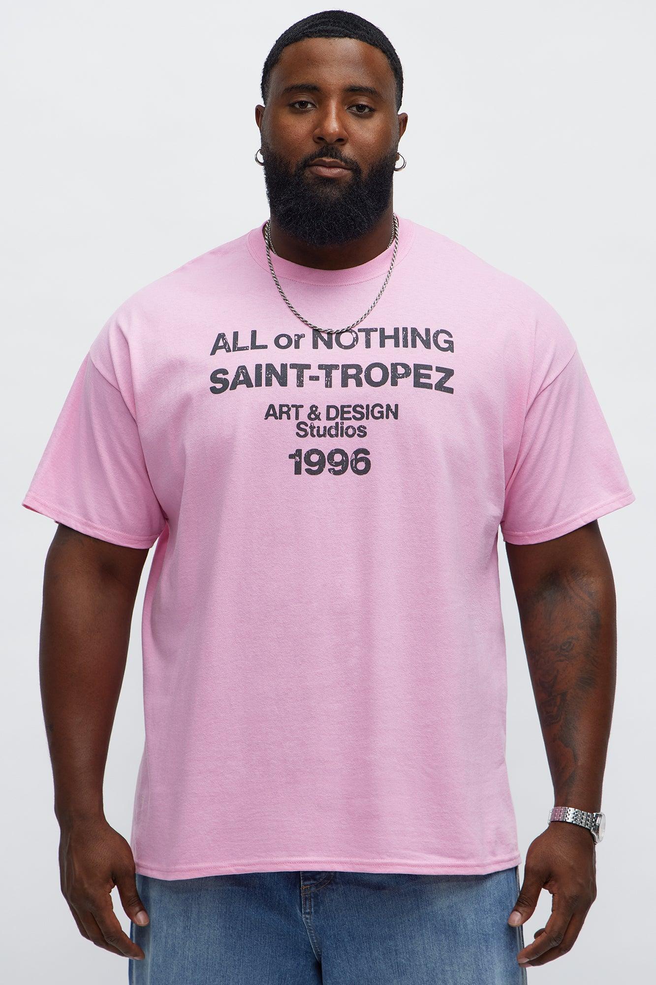 All Or Nothing Saint Tropez Short Sleeve Tee - Pink Male Product Image