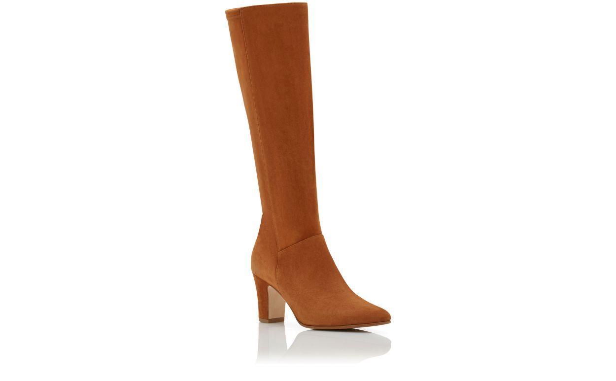 PITANA Brown Suede Knee High Boots Product Image