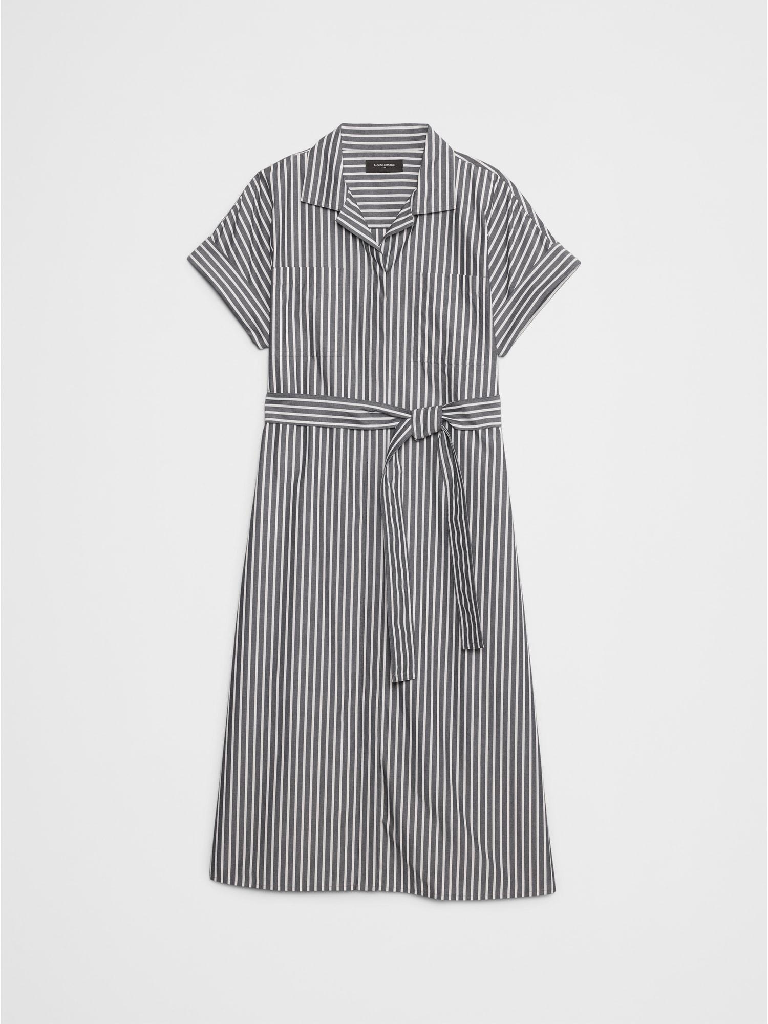 Tie-Waist Midi Shirtdress Product Image