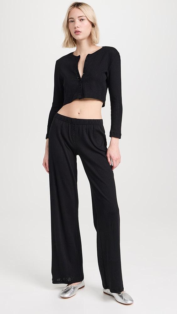 COUCOU The Cropped Cardi: Pointelle | Shopbop Product Image