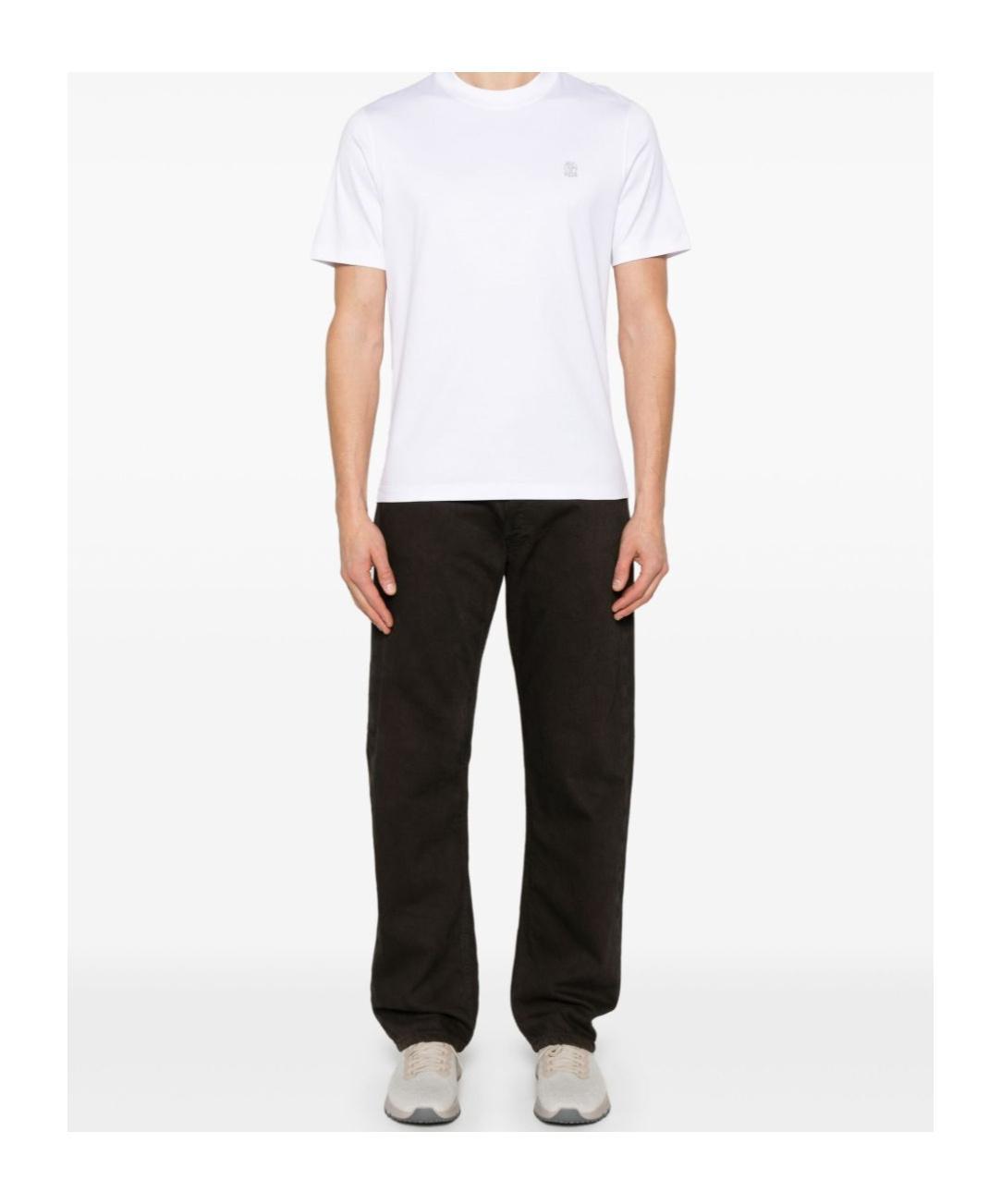 BRUNELLO CUCINELLI Short Sleeve Crew-neck T-shirt In White Product Image