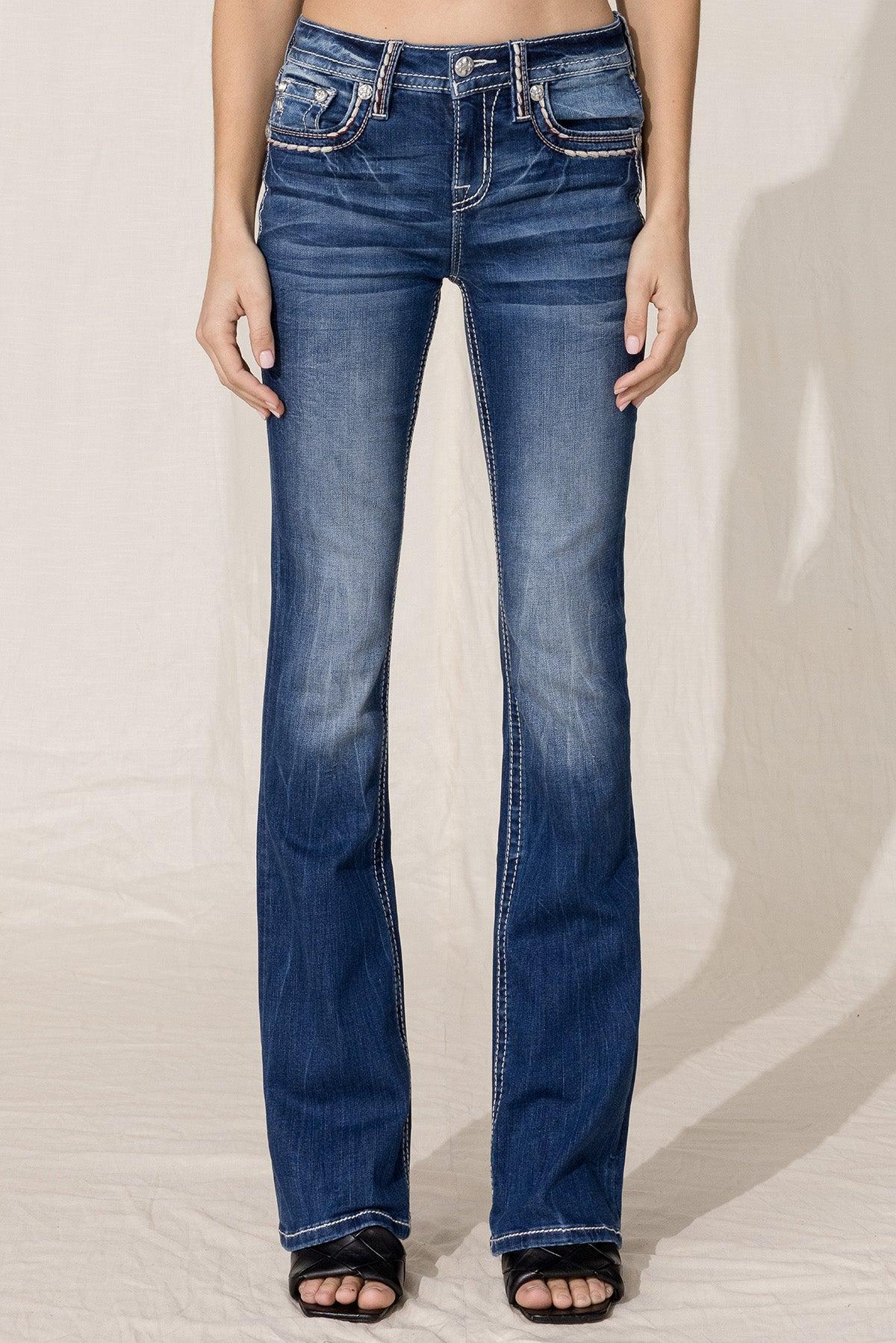 Broken Saddle Stitch Bootcut Jeans Product Image