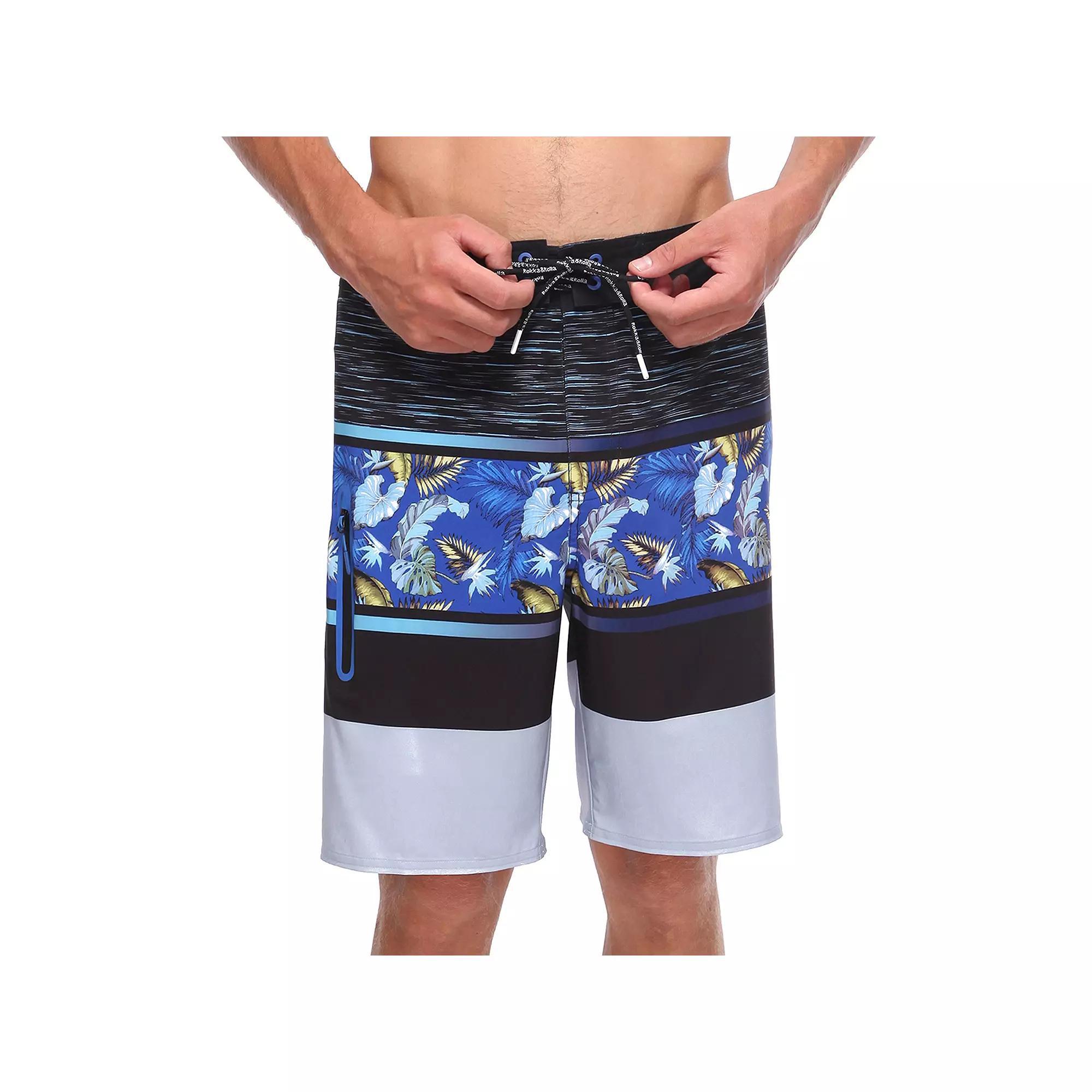 Men's Rokka&Rolla 9" Board Shorts, Size: 45, Blue Product Image