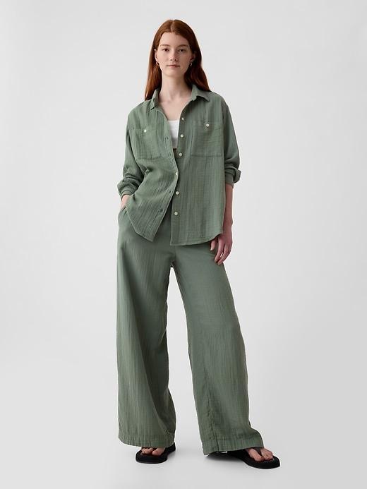 Crinkle Gauze Big Shirt Product Image