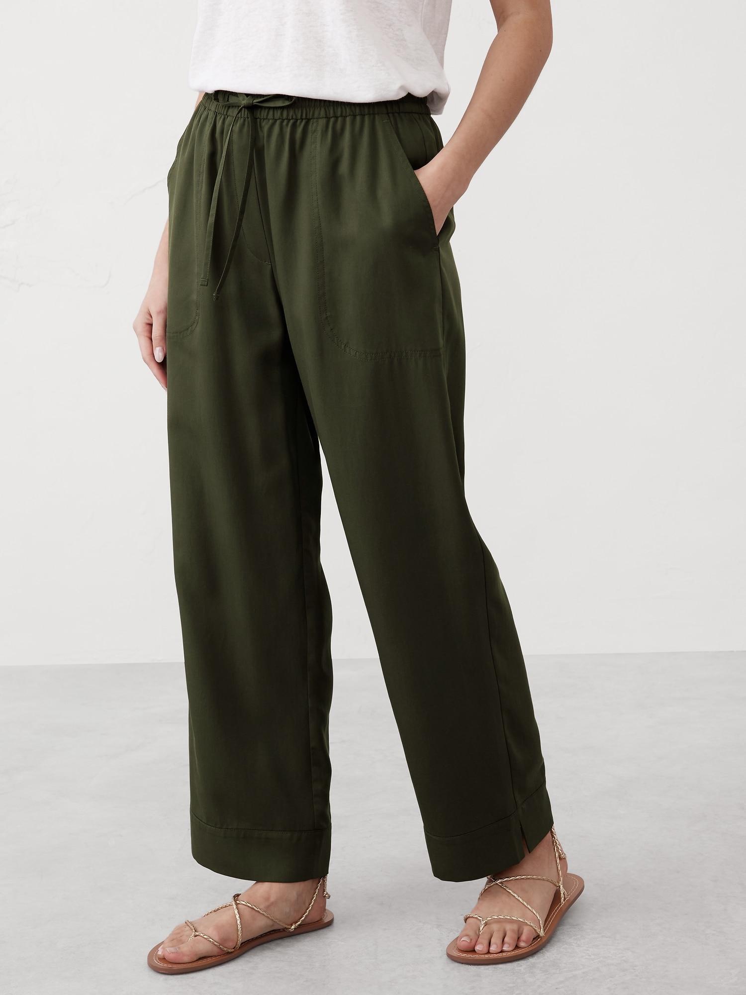 Straight Tencel Pull-On Pant Product Image
