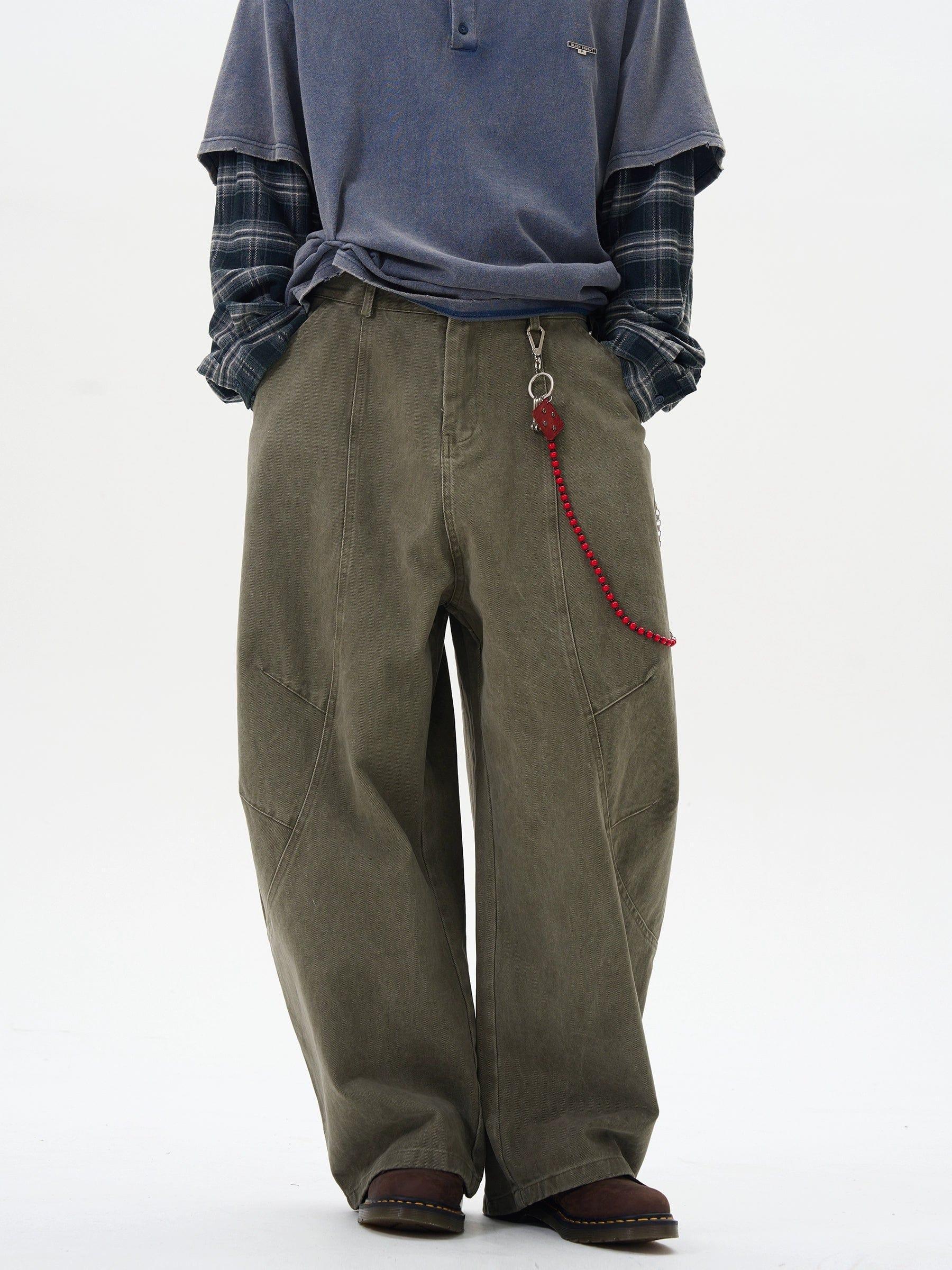 RT No. 12255 RECONSTRUCTED SCIMITAR BAGGY STRAIGHT PANTS Product Image