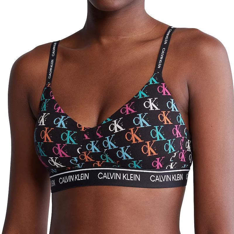 Women's Calvin Klein Archive Logo Lightly Lined Bralette QF6094, Size: Medium, Desert Brown Product Image