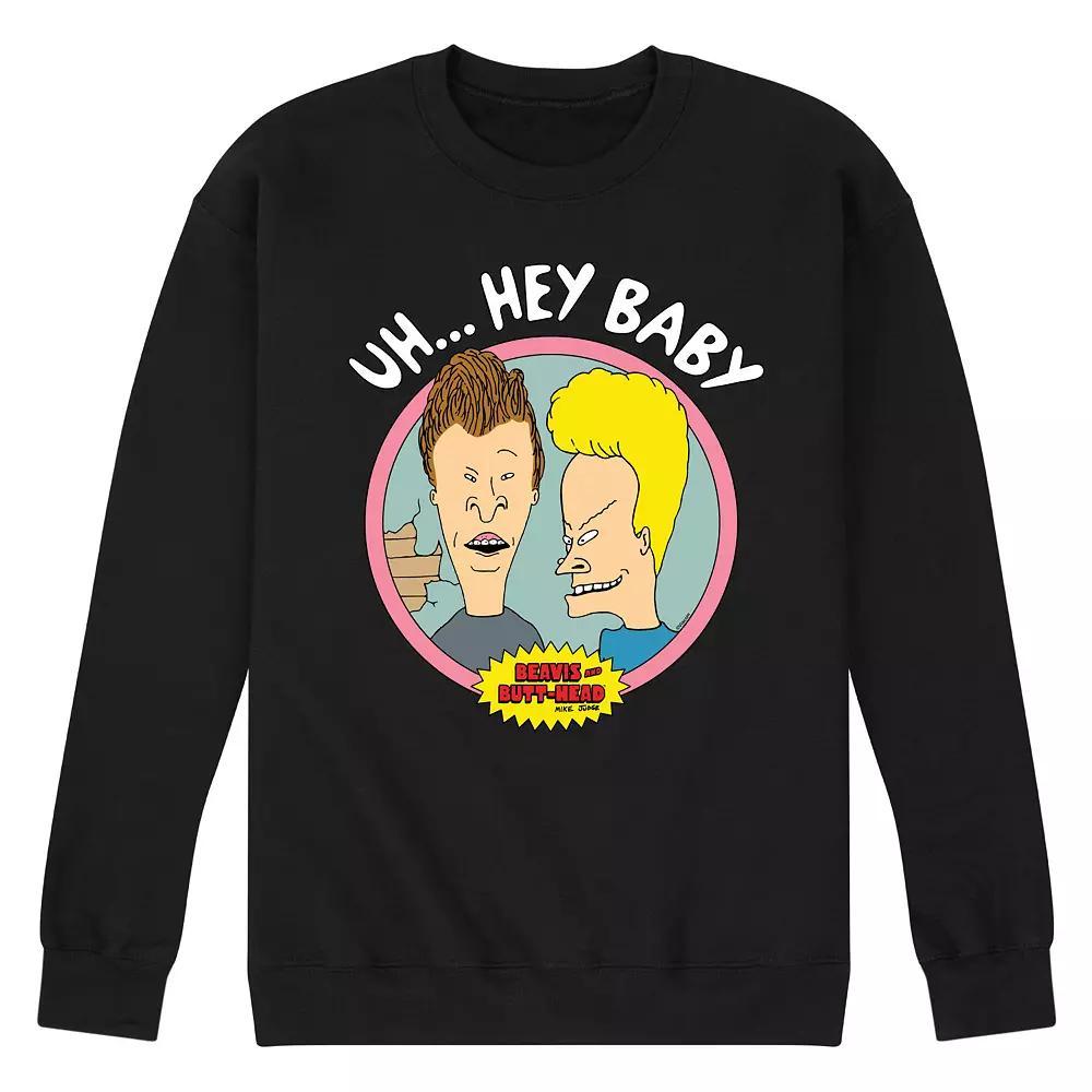 Mens Beavis & Butthead Uh... Hey Baby Fleece Sweatshirt Product Image