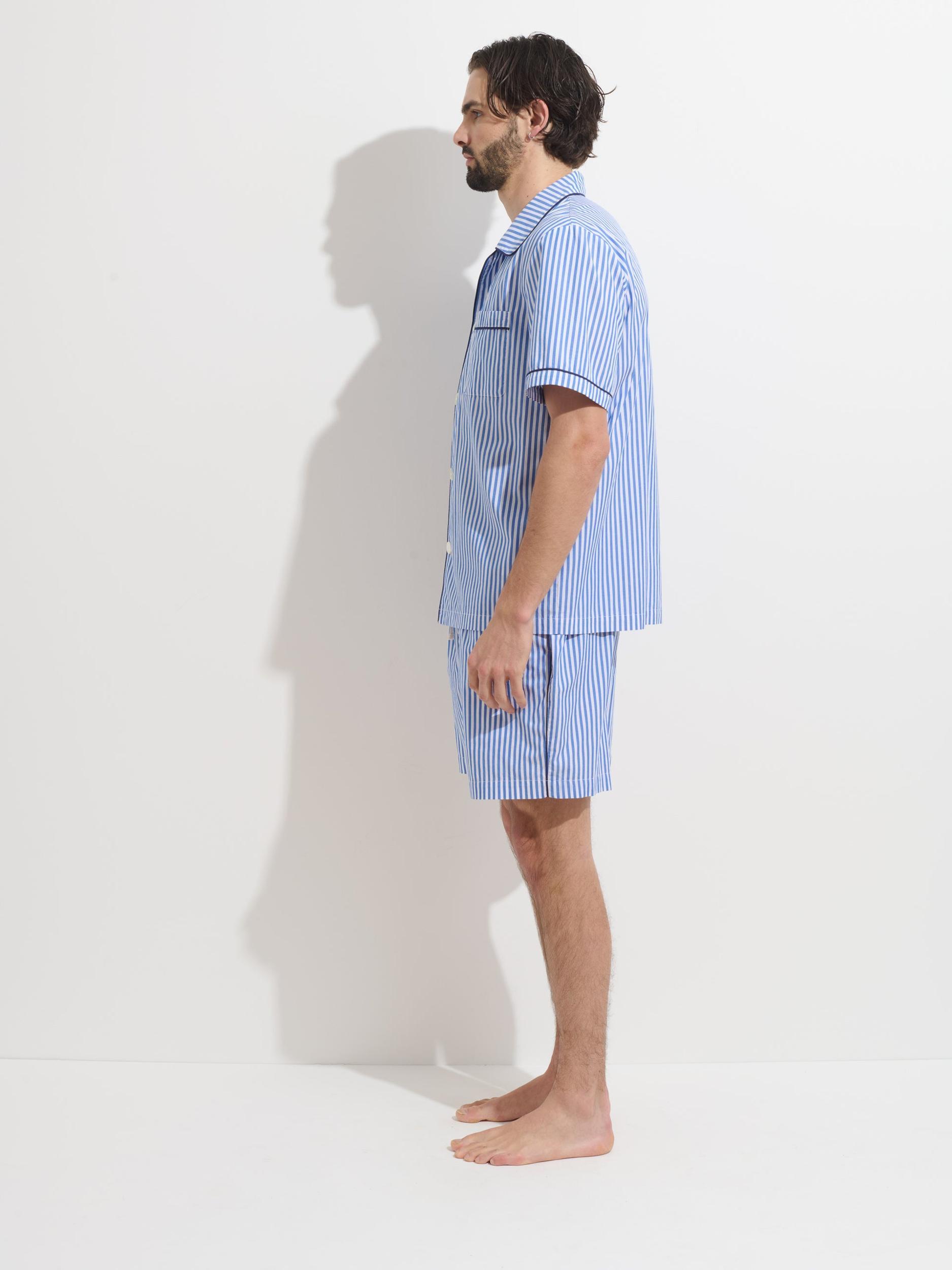 P'Jimmies Short Sleeve Sleep Shirt In Stripe Product Image