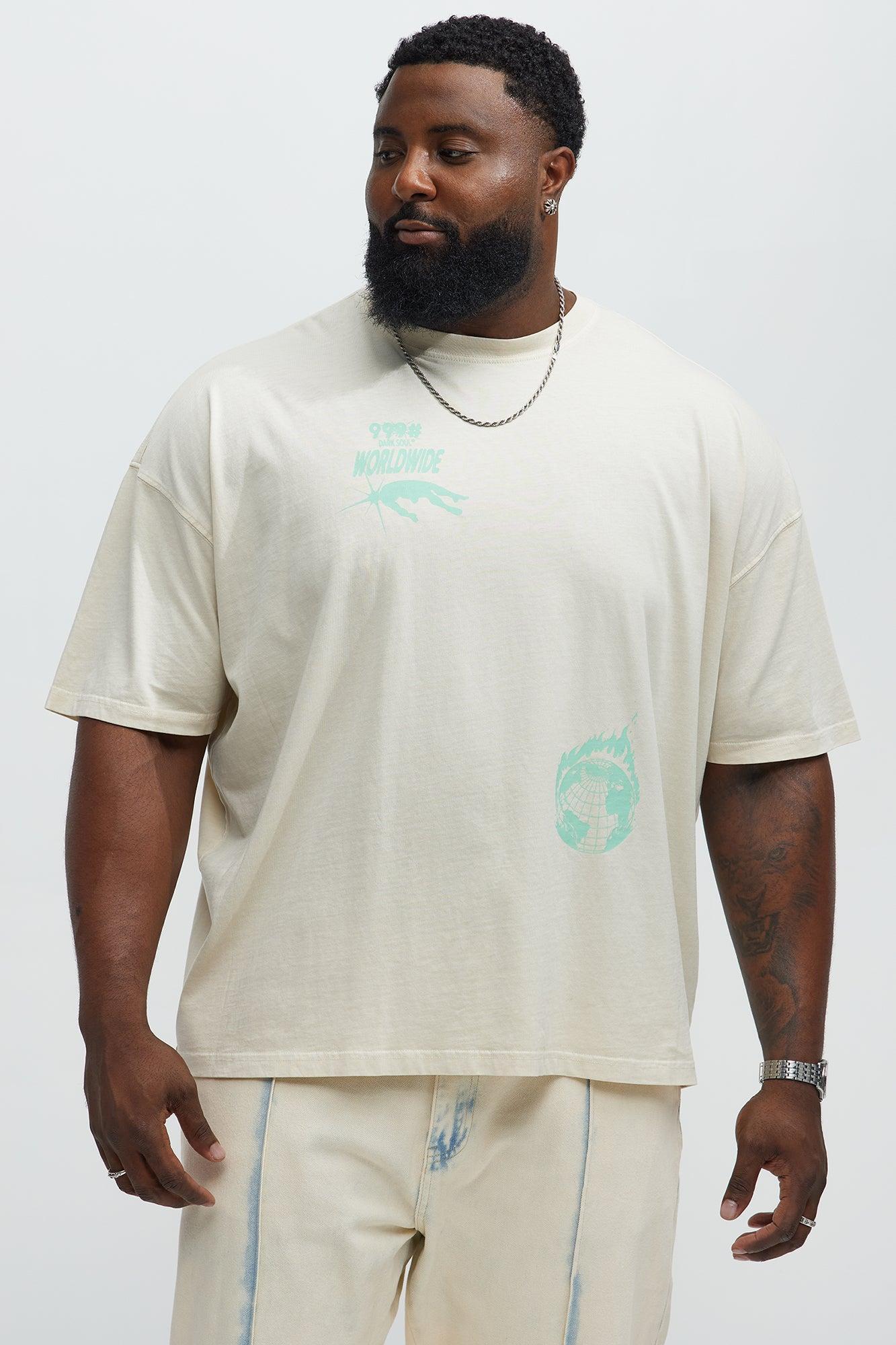 Brutalism Oversized Short Sleeve Tee - Cream Product Image