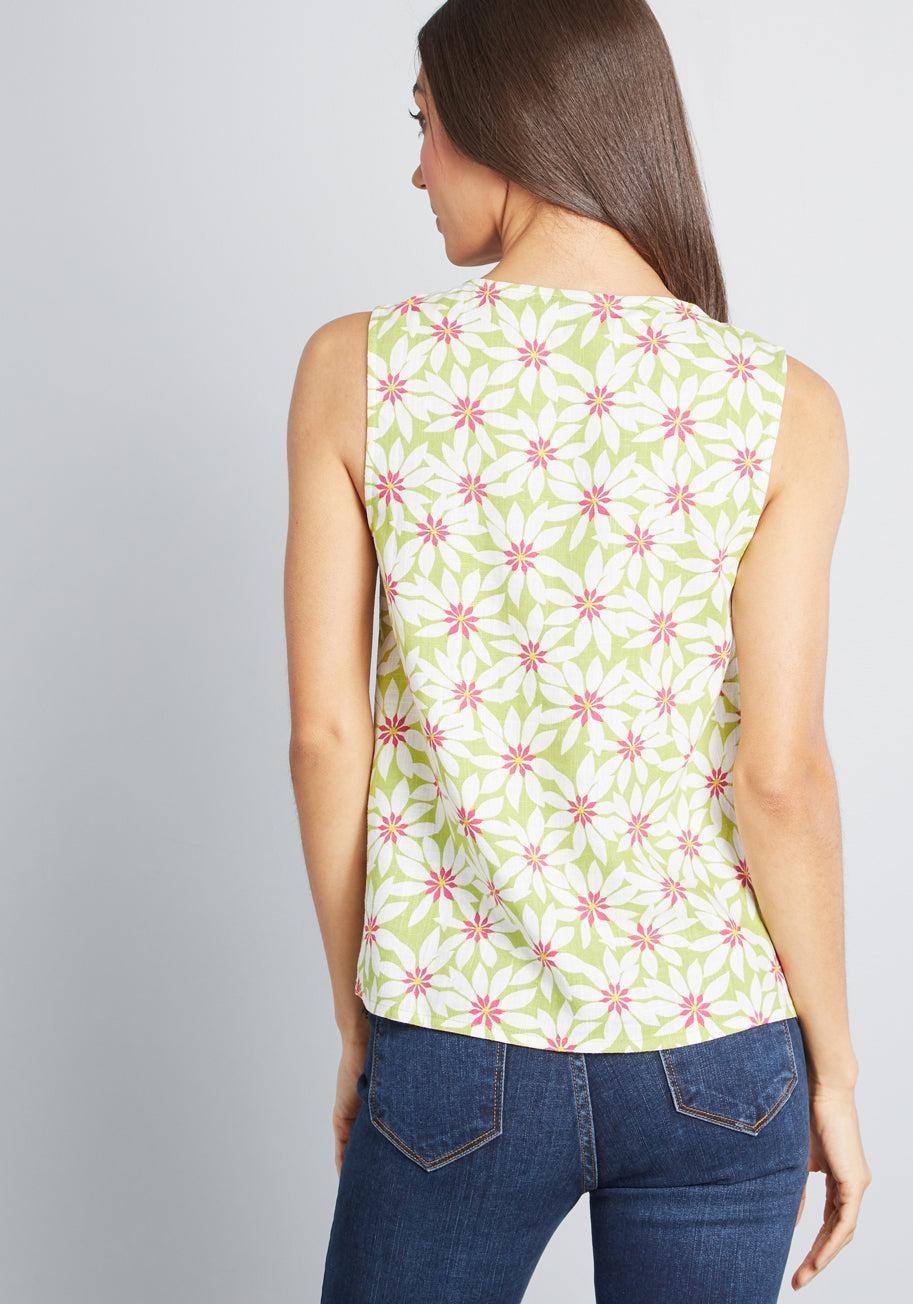 Love of Buttons Sleeveless Top Product Image