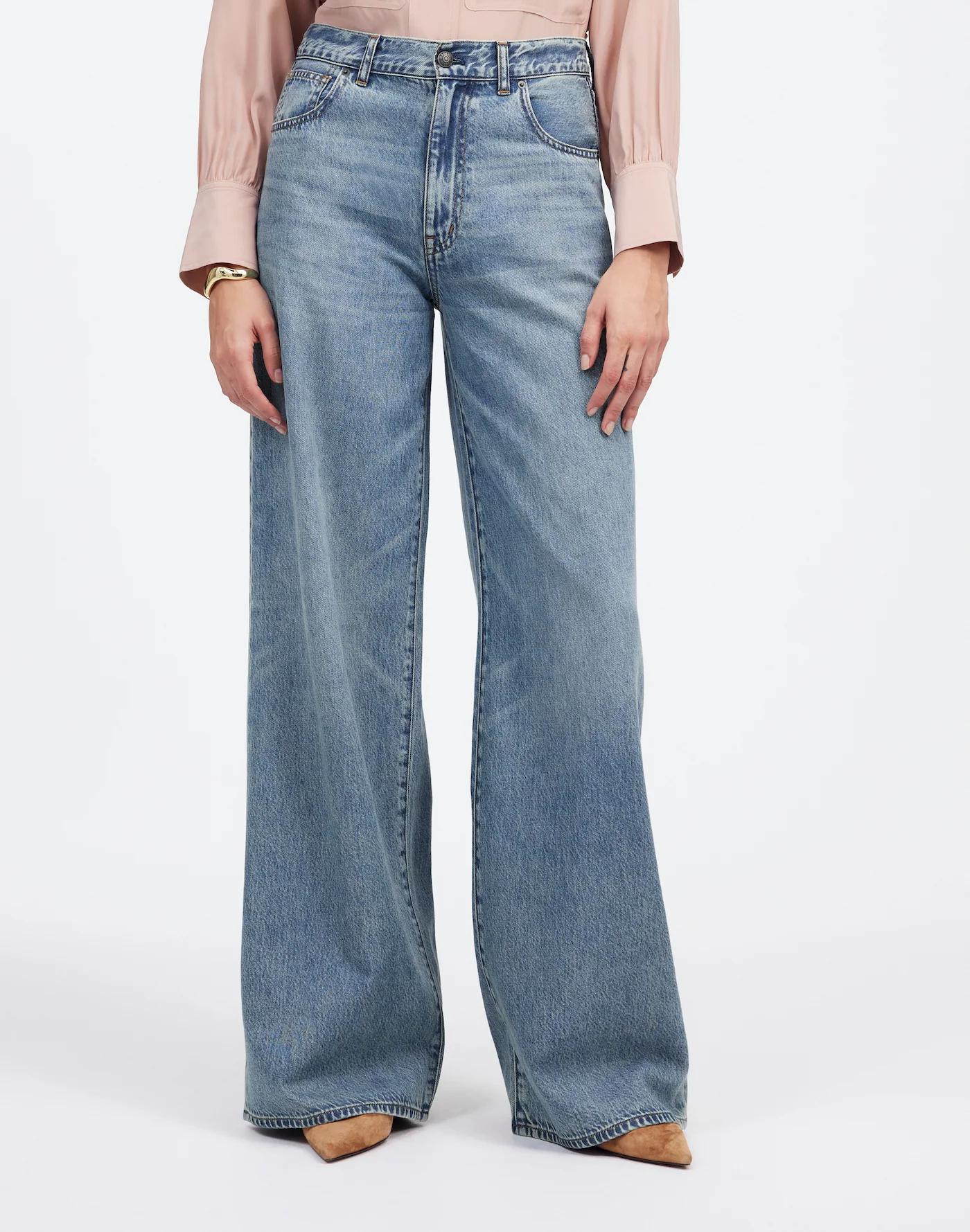 Petite Superwide-Leg Jeans: Airy Denim Edition Product Image