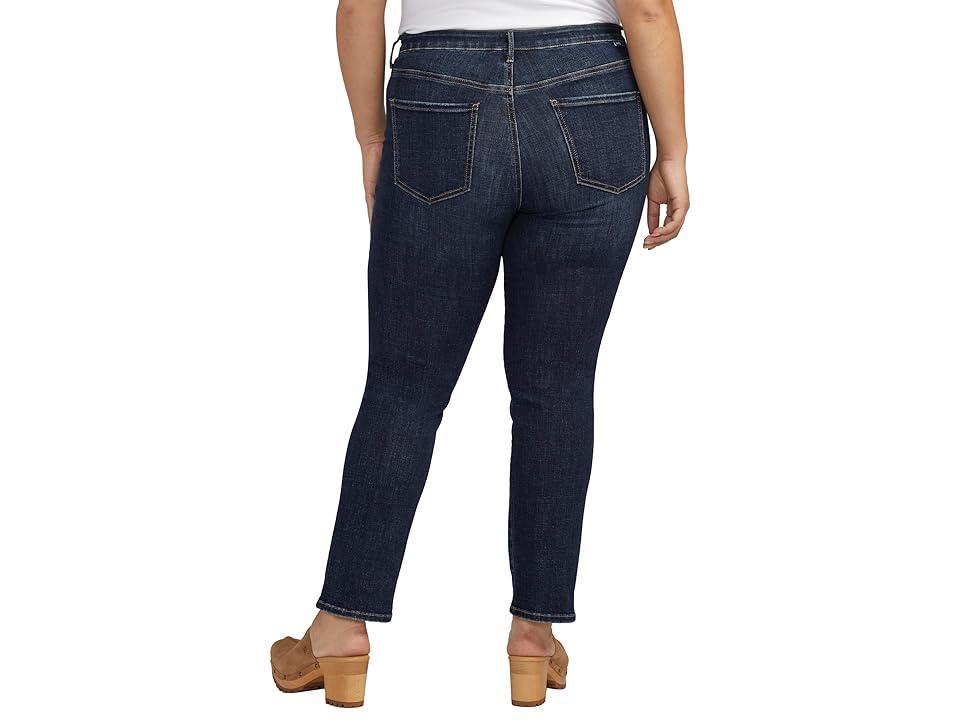 Jag Jeans Plus Size Cassie Mid-Rise Slim Straight Leg Jeans (Brisk Blue) Women's Jeans Product Image