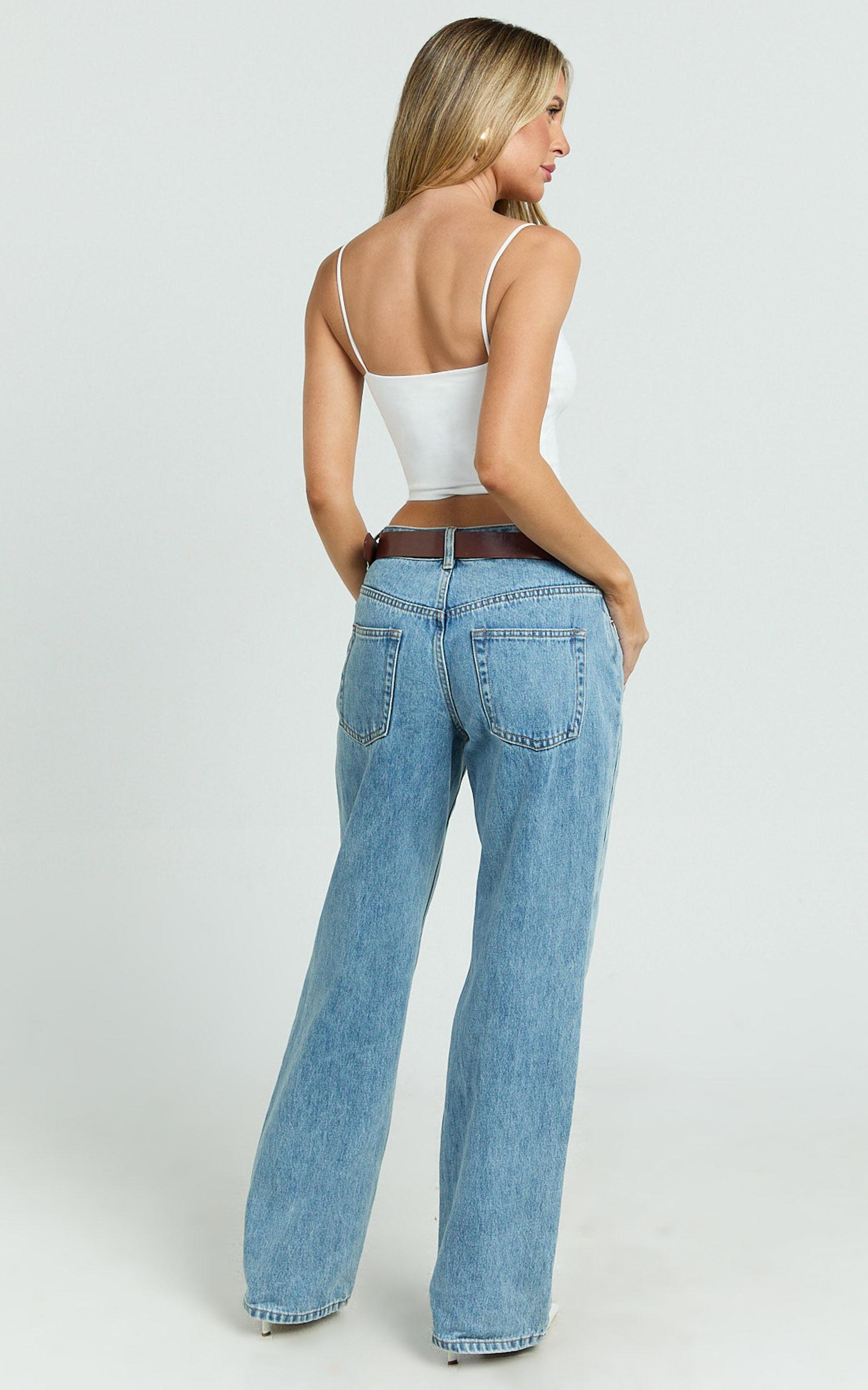 Delphine Top - Strap Straight Neck Top in White Product Image
