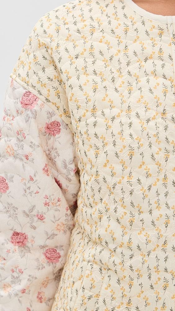 Avec Les Filles Collarless Quilted Bomber Jacket | Shopbop Product Image