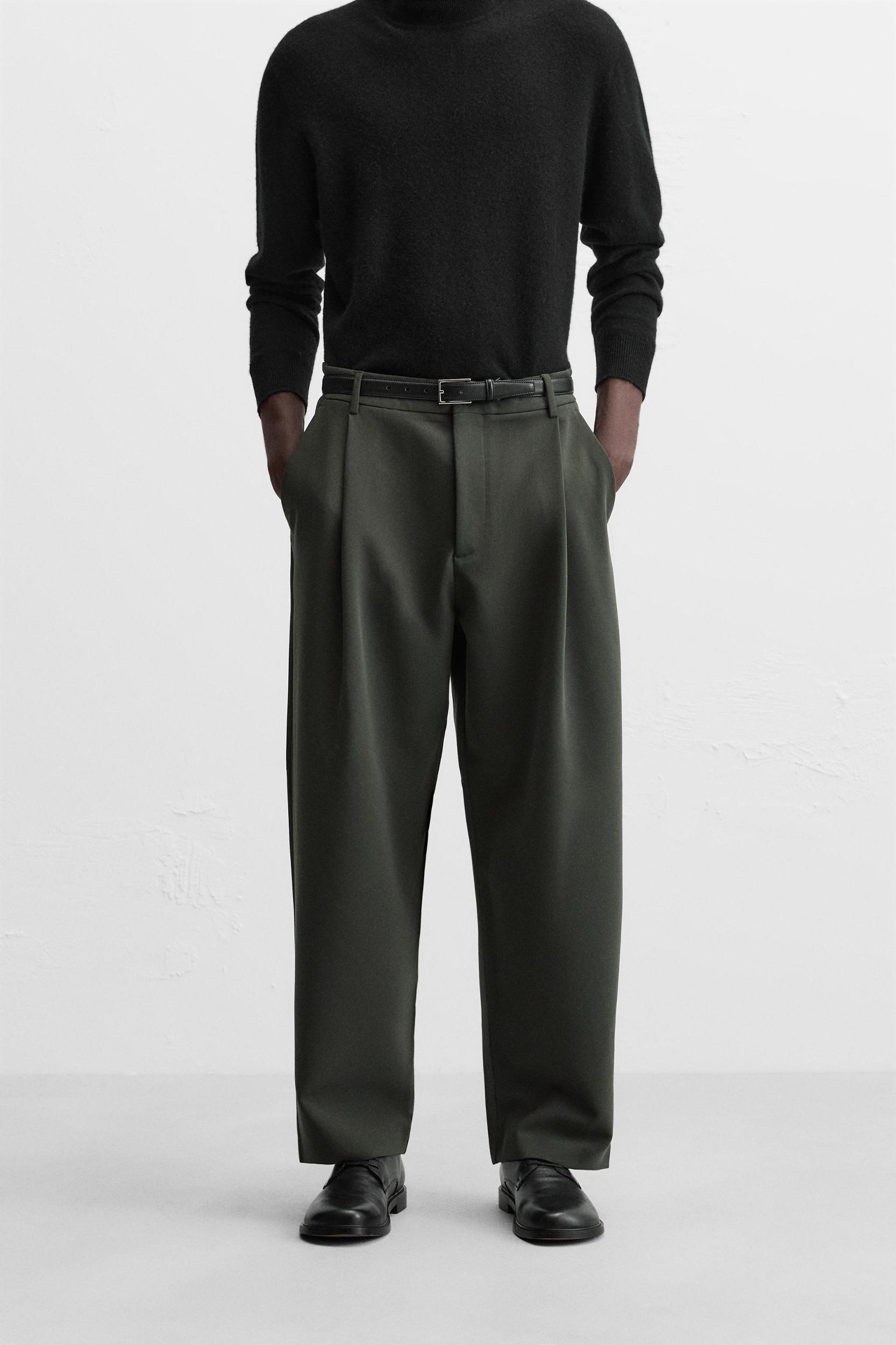 RELAXED FIT PLEATED PANTS Product Image