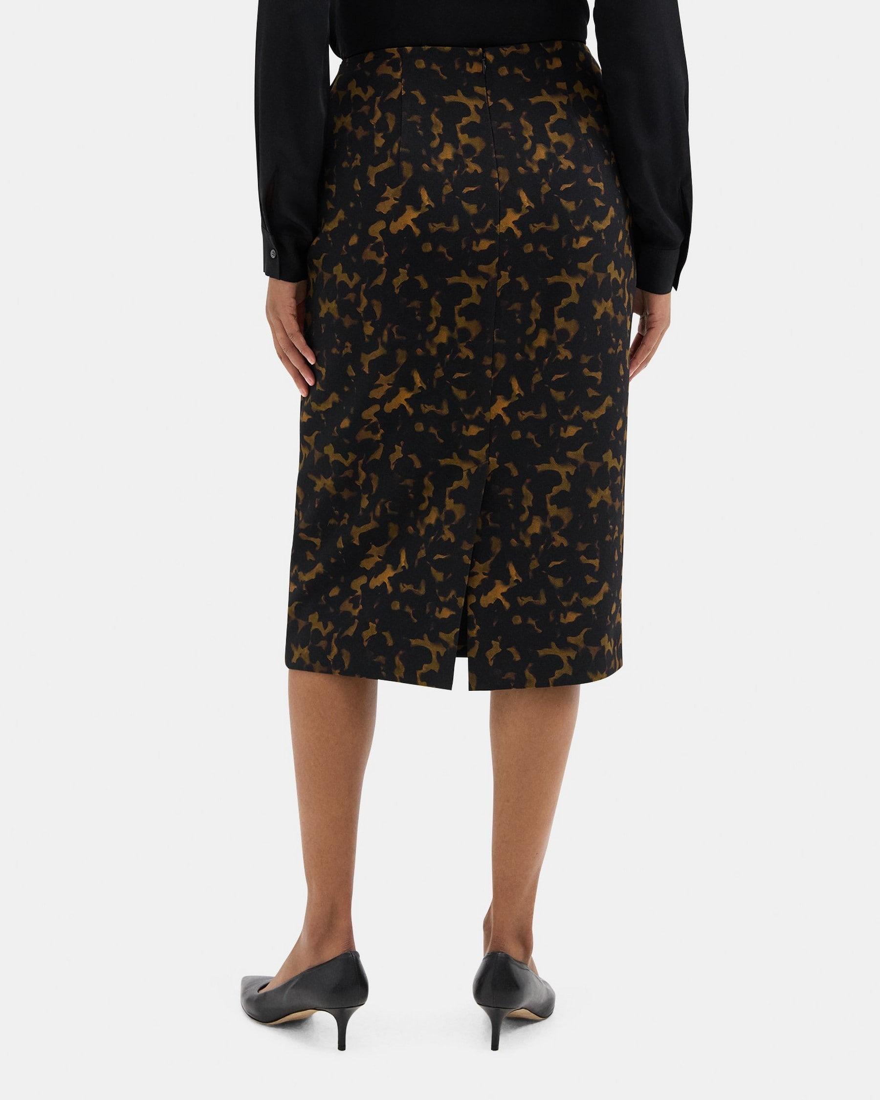 Pencil Skirt in Tortoise Crepe Product Image