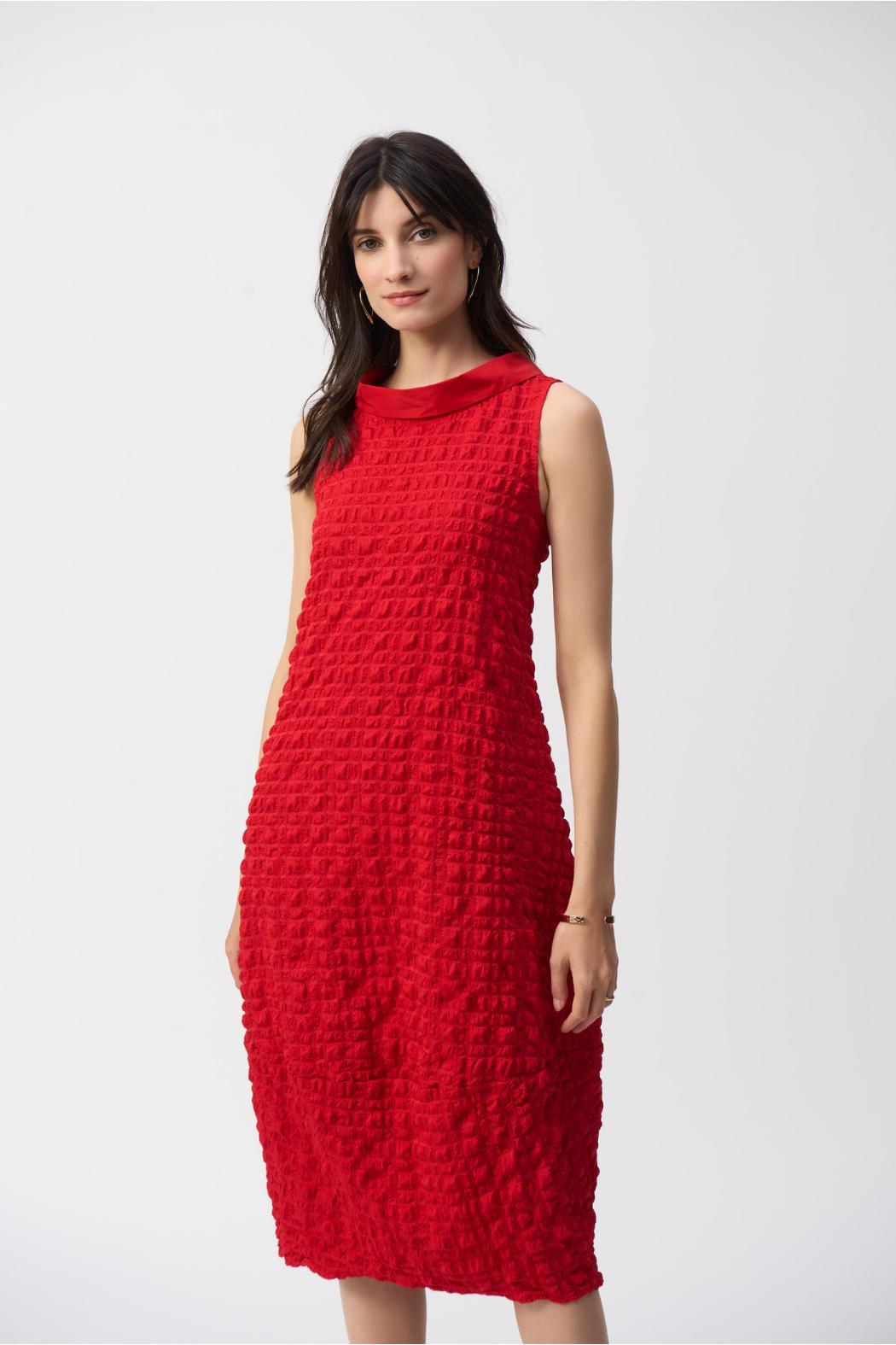 Textured Woven Sleeveless Cocoon Dress Product Image