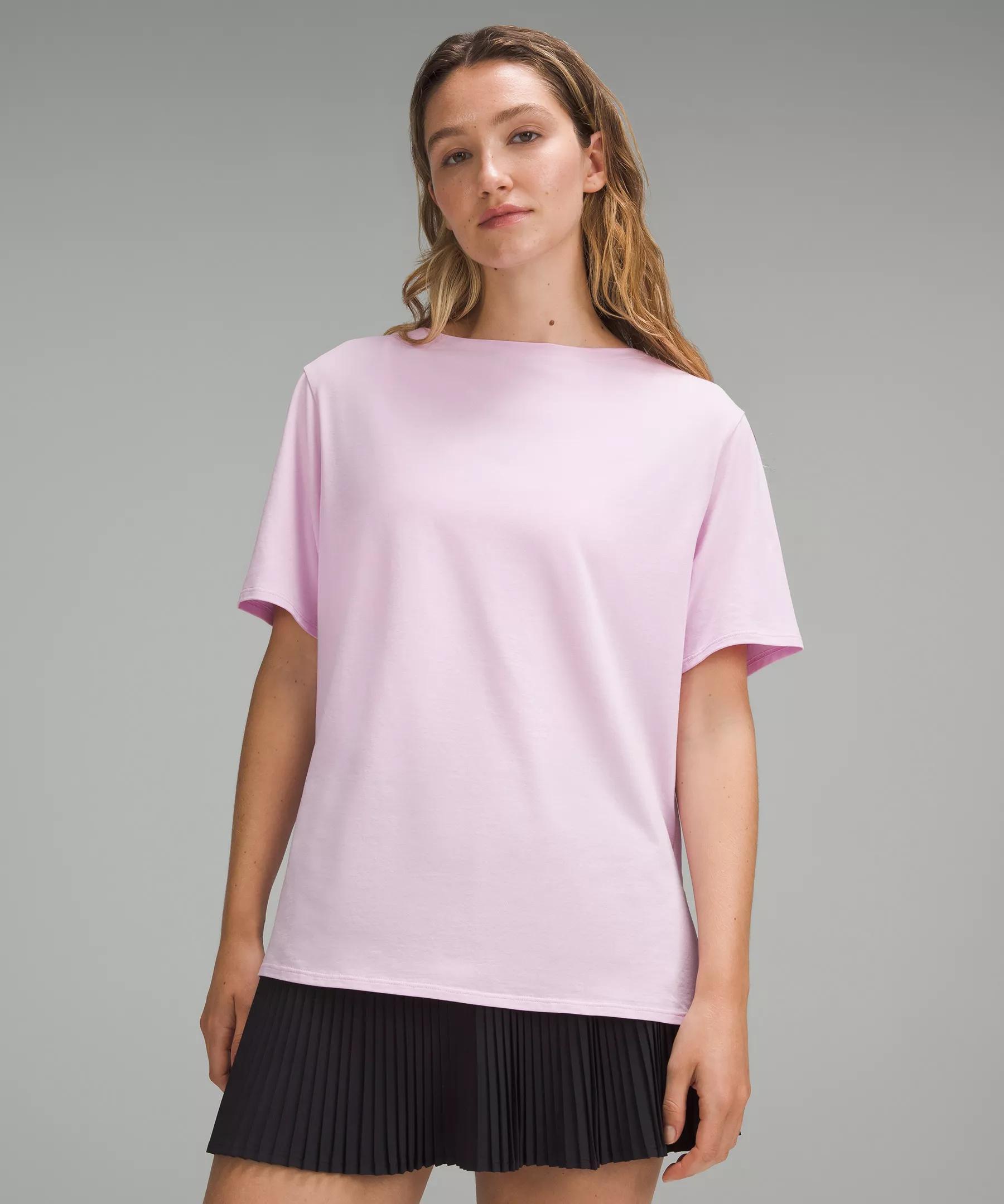 Relaxed-Fit Boatneck T-Shirt Product Image