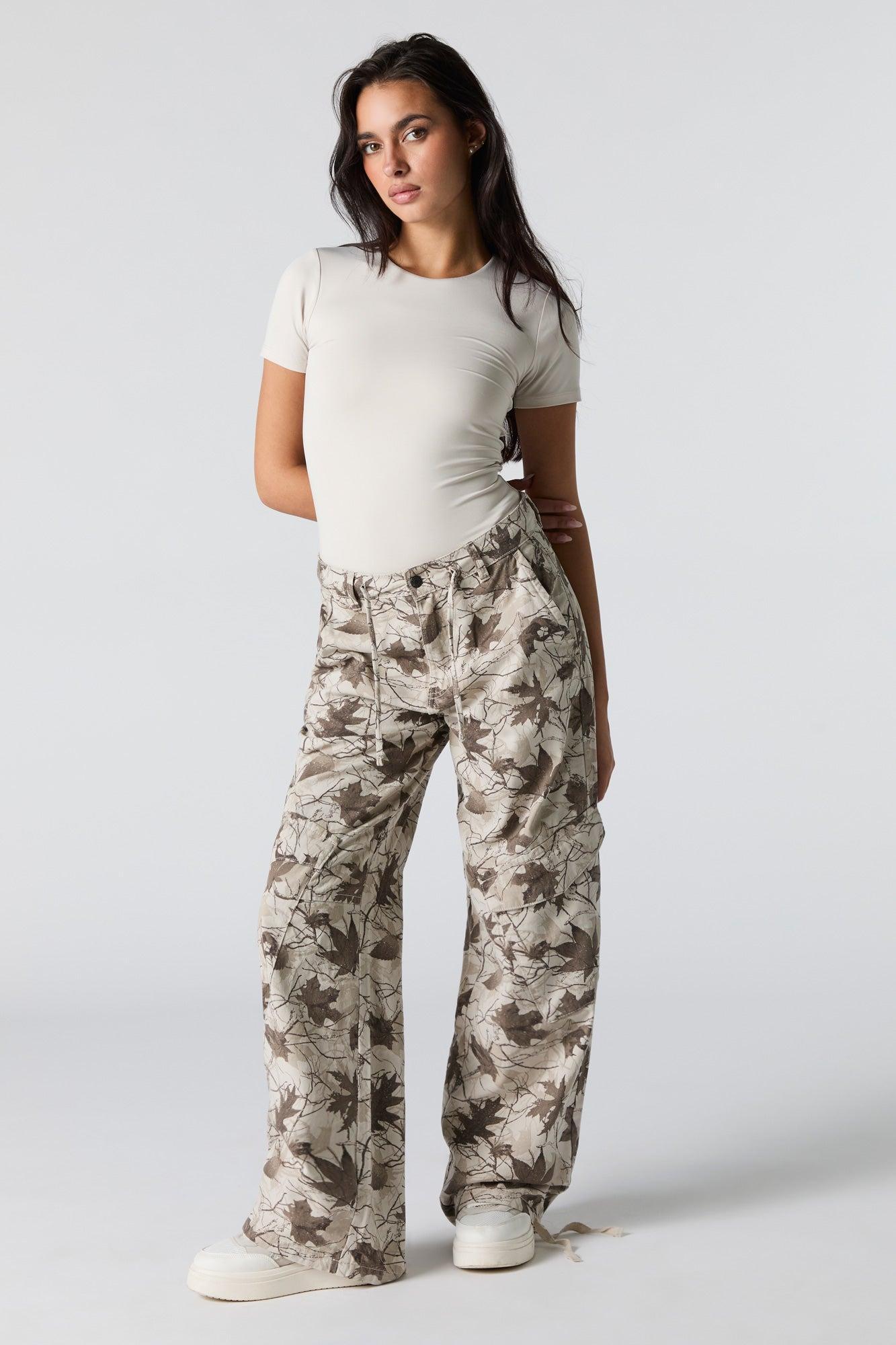 Drawstring Hem Baggy Cargo Pant Female Product Image