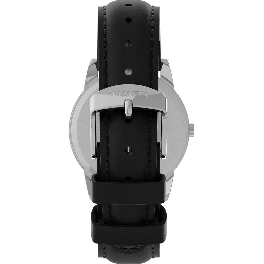 Mens Timex Easy Reader Watch with Leather Strap - Silver T2H281JT Product Image