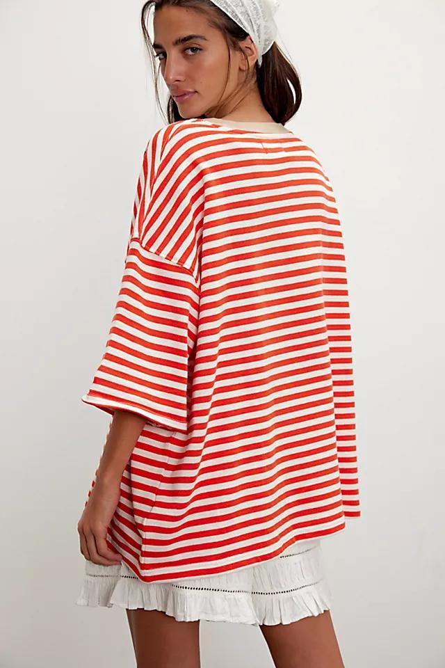 Classic Striped Short-Sleeve Crewneck Product Image
