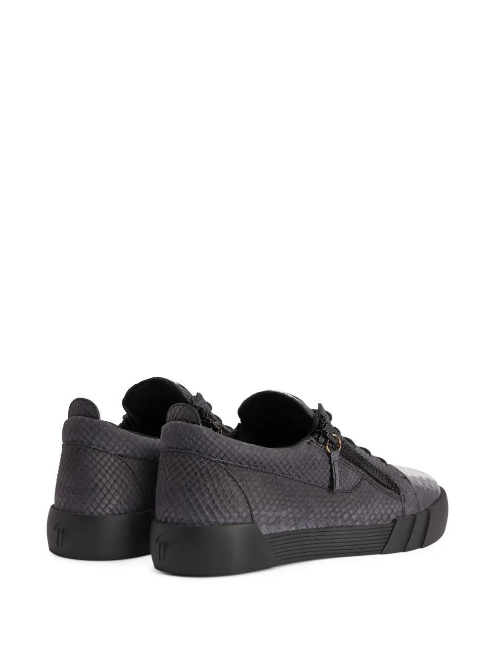 Frankie python-embossed leather sneakers Product Image
