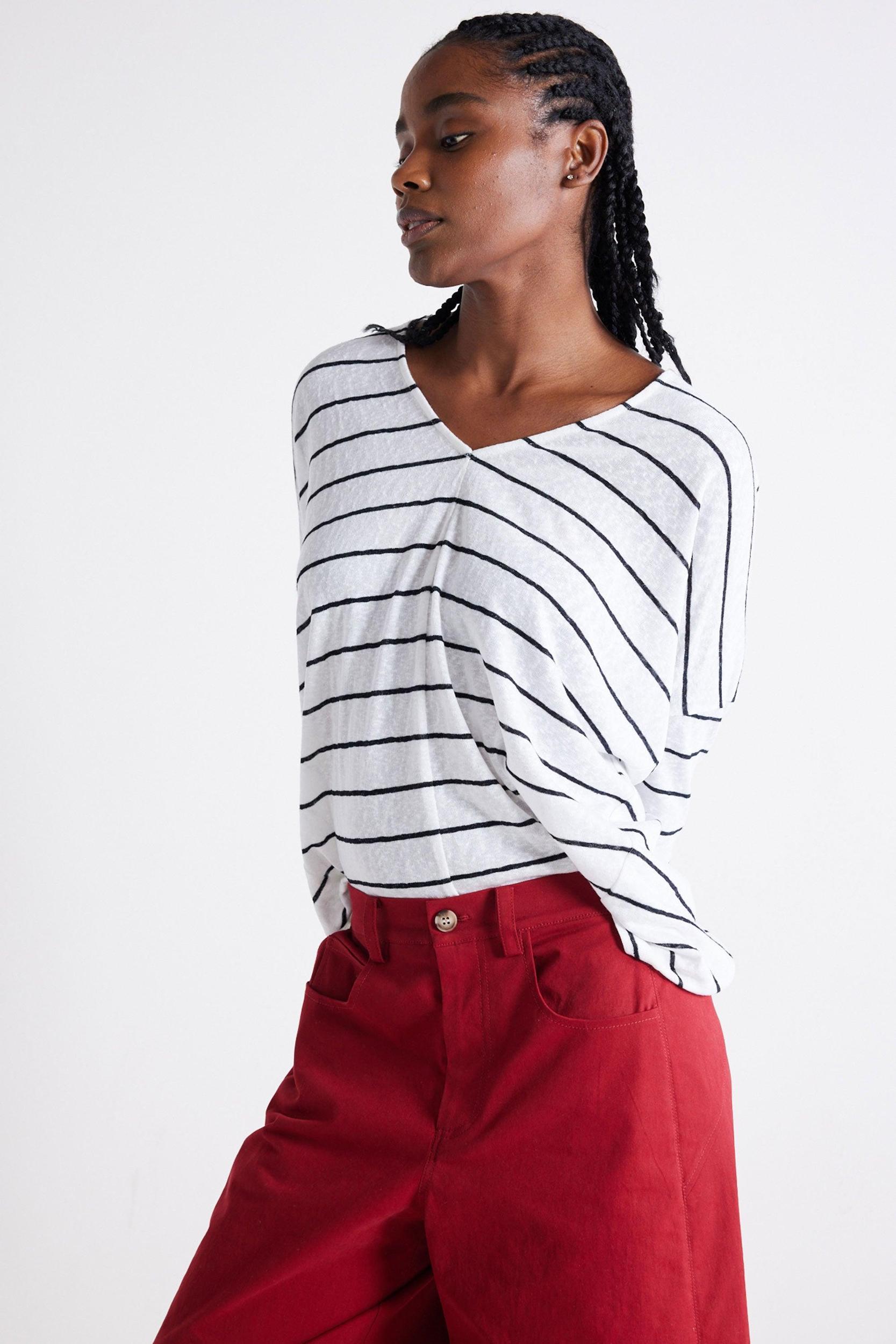 The Striped Dolman Long Sleeve Top Product Image