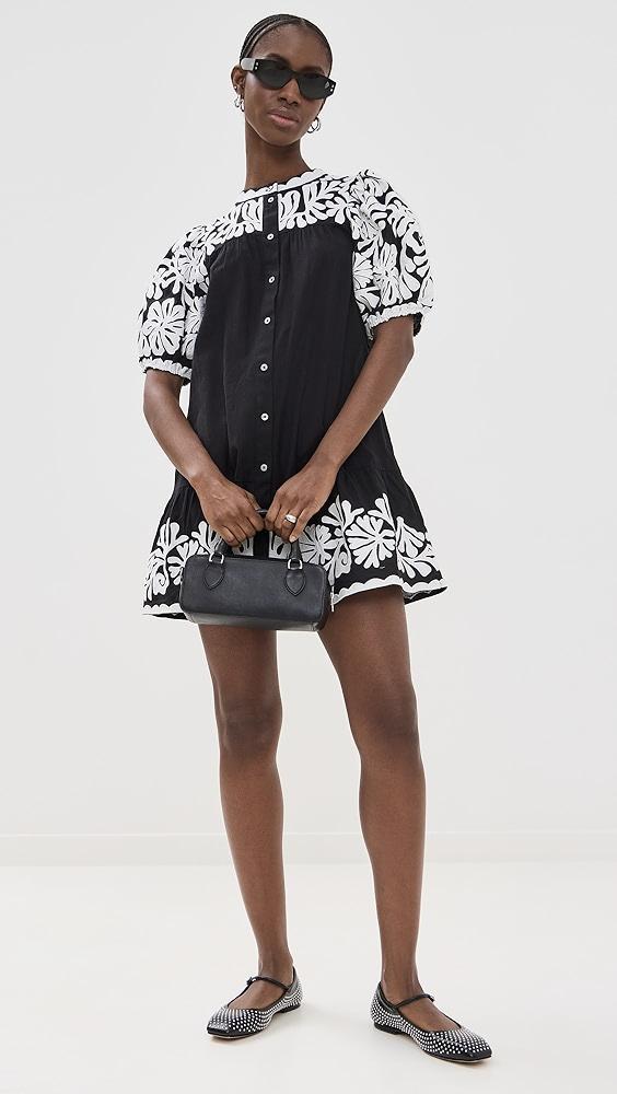 Sea Agathe Applique Puff Sleeve Mini Dress | Shopbop Product Image