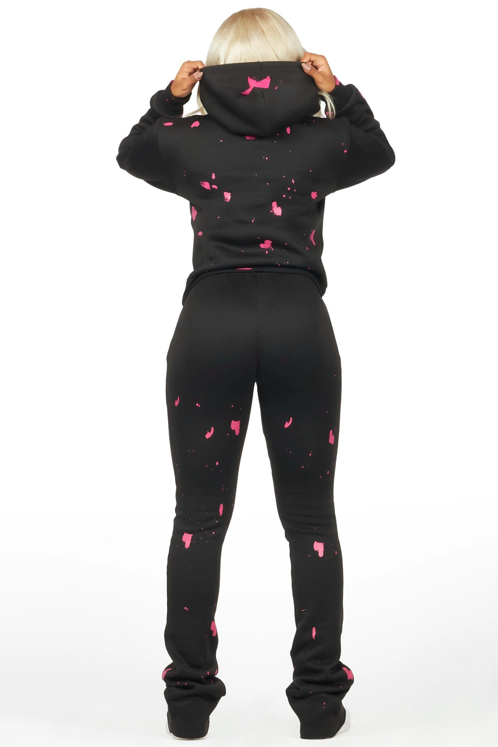 Aeriana Black/Pink Super Stacked Trackset Female Product Image