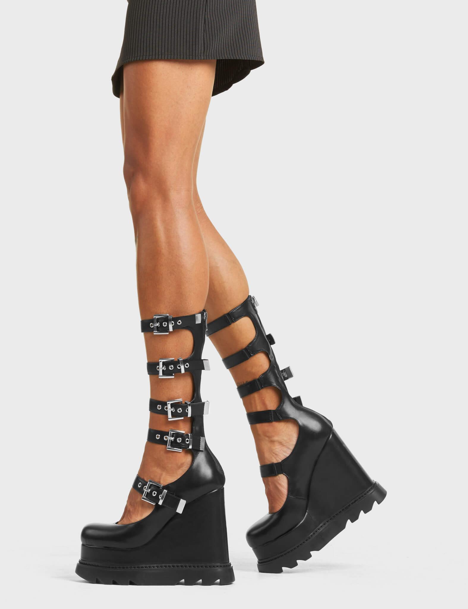 No Good Chunky Platform Calf Boots Product Image
