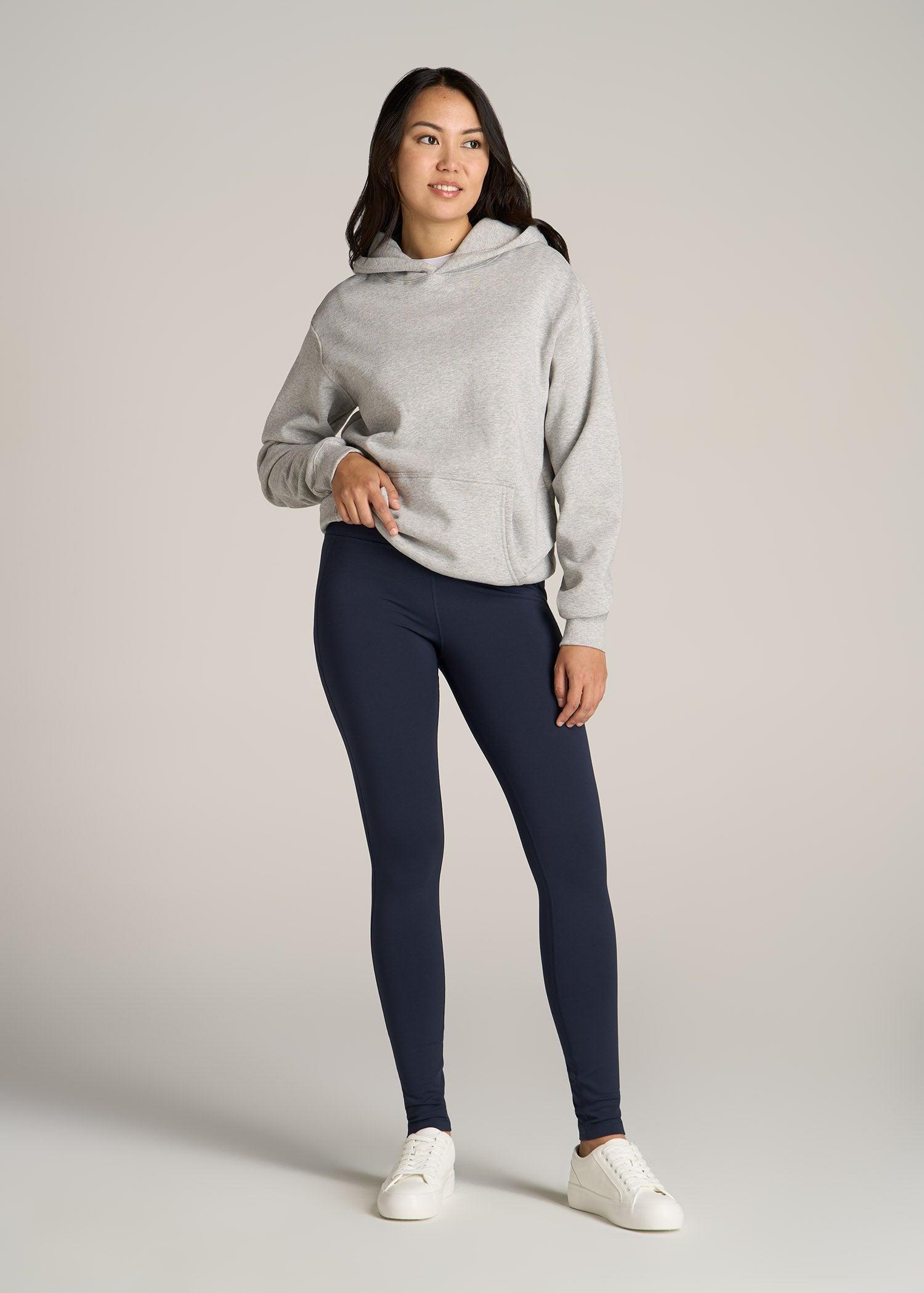 Fleece Lined Women's Tall Leggings in Navy Product Image