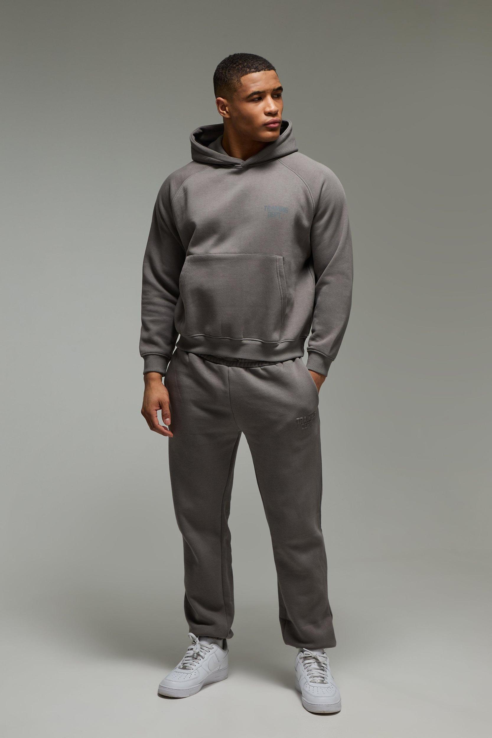 Man Active Training Dept Boxy Embossed Tracksuit | boohooMAN USA Product Image