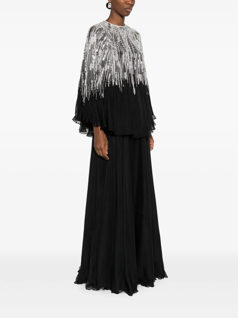 crystal-embellished chiffon ensemble Product Image