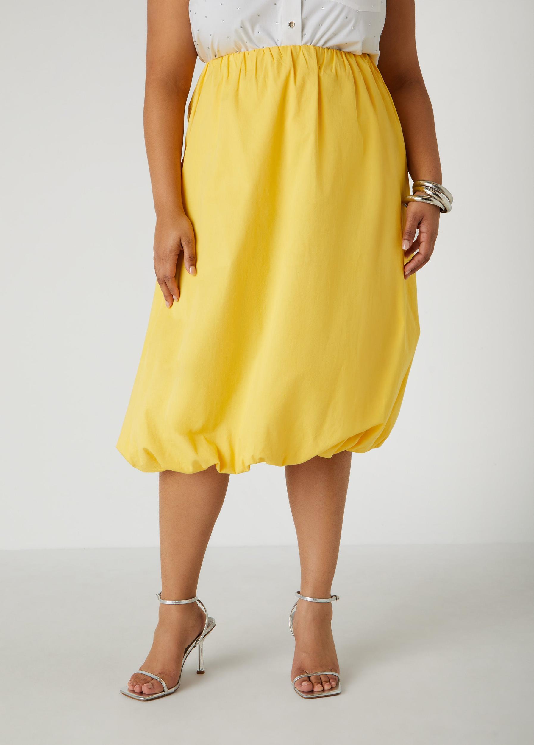 Cotton Midi Bubble Skirt Product Image