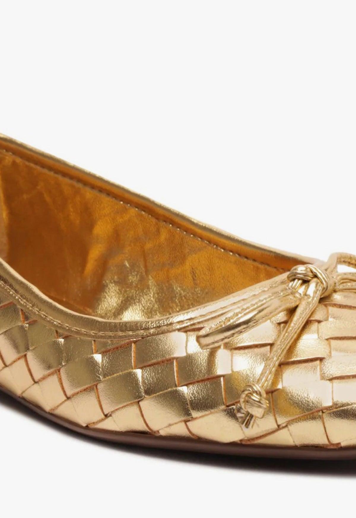 Arissa Woven Leather Flat Product Image