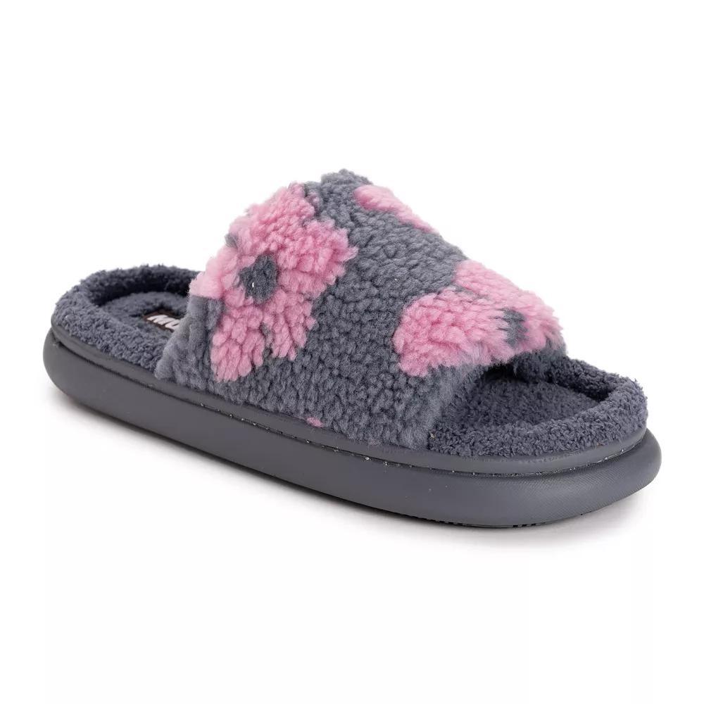 MUK LUKS Marsai Women's Slippers, Size: Large, Black Smiley Product Image