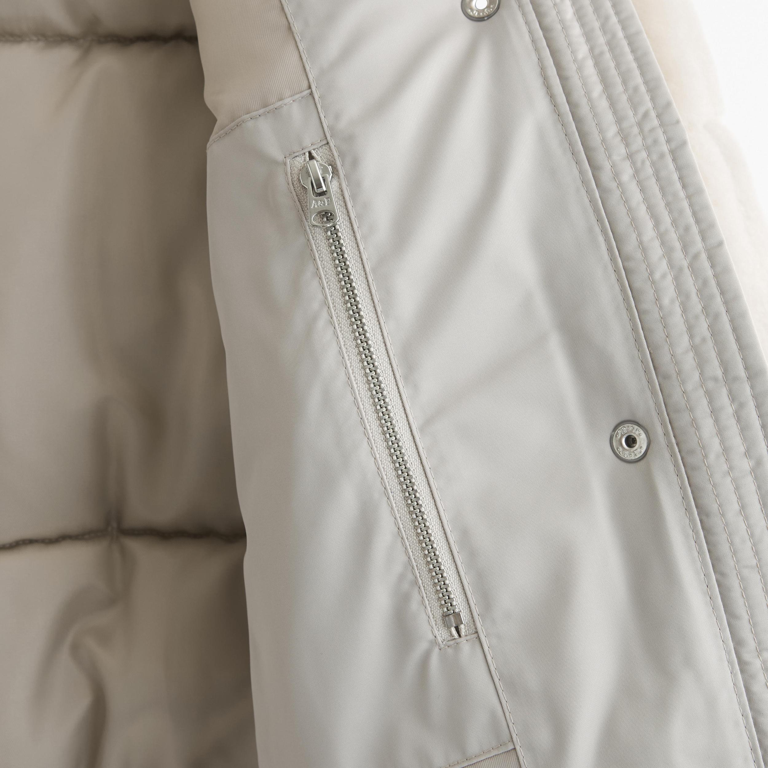 Cropped Velvet Puffer Coat Product Image