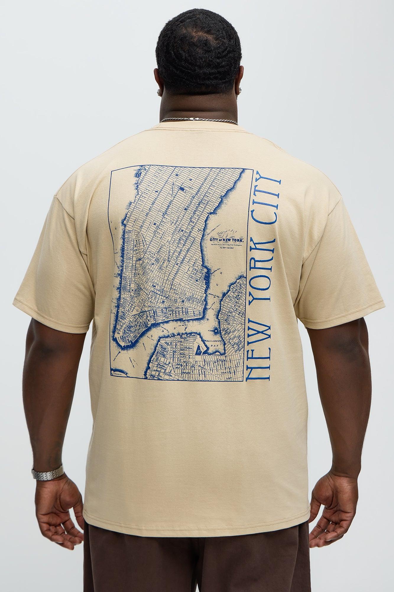 Map Of NYC Oversized Short Sleeve Tee - Sand Product Image